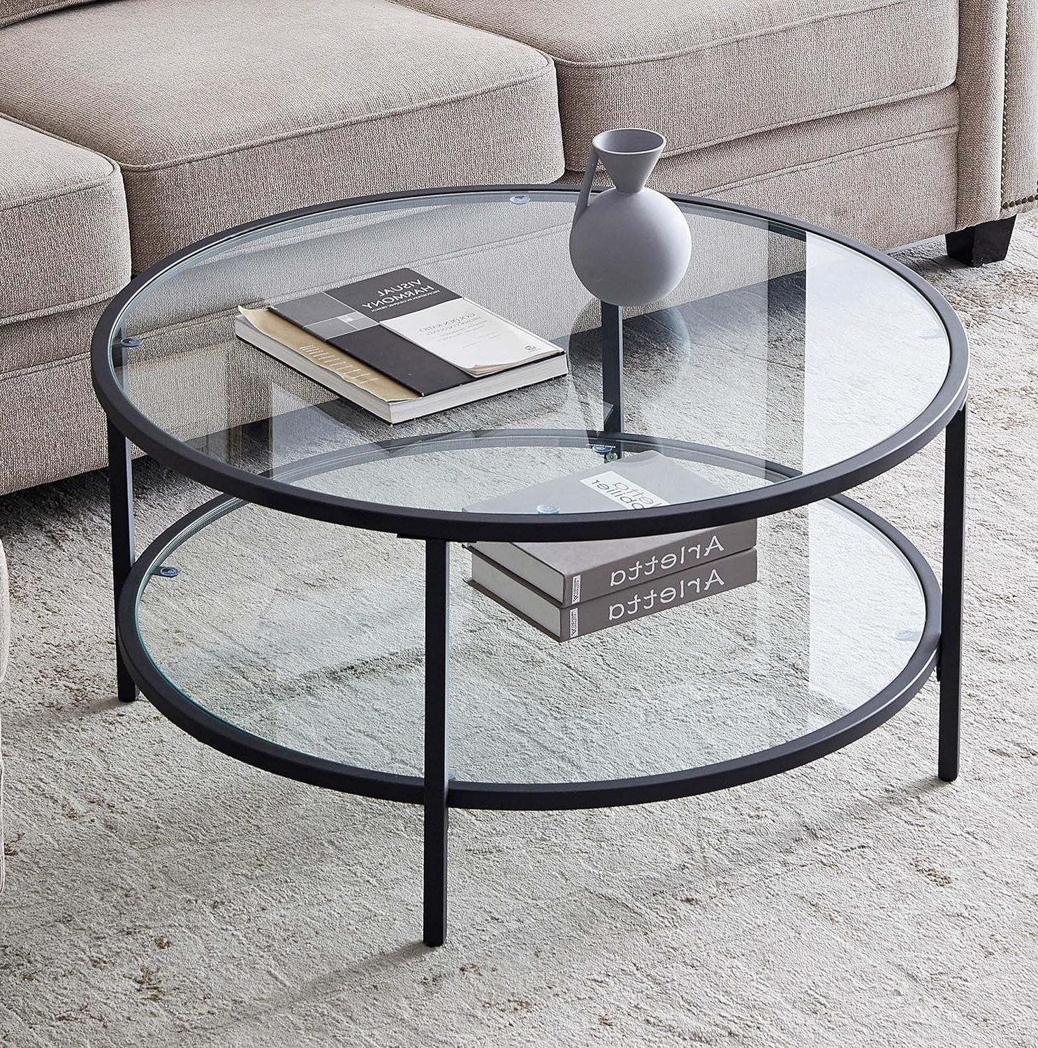 Glass Coffee Tables – Qustpurchase Within Well Known Glass Coffee Tables With Lower Shelves (View 15 of 15)