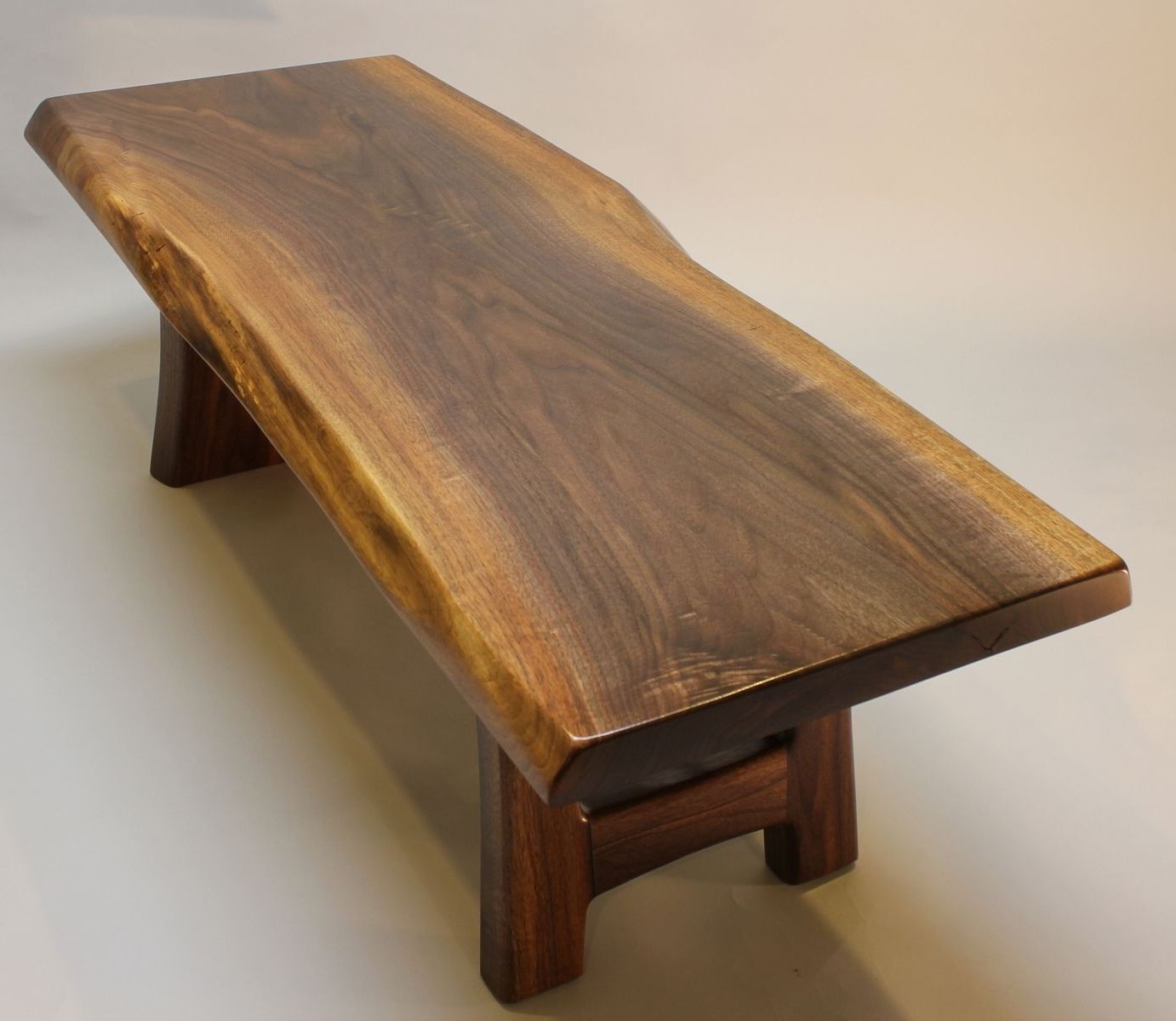 Hand Crafted Black Walnut Live Edge Coffee Tablej.r Signature Pertaining To Recent Walnut Coffee Tables (Photo 13 of 15)