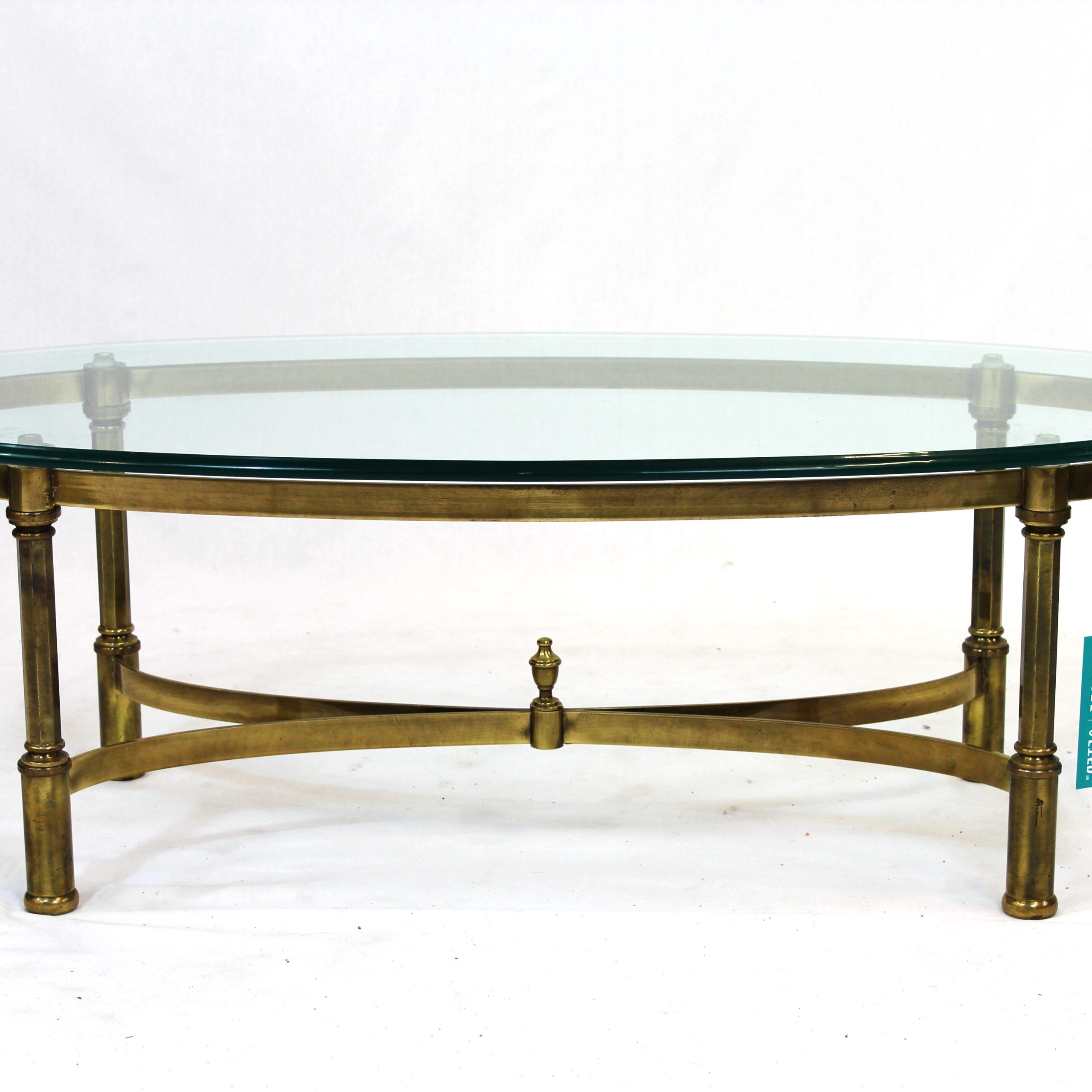 Hollywood Regency Brass Coffee Table – Furniture Basix Intended For Recent Regency Cain Steel Coffee Tables (View 11 of 15)