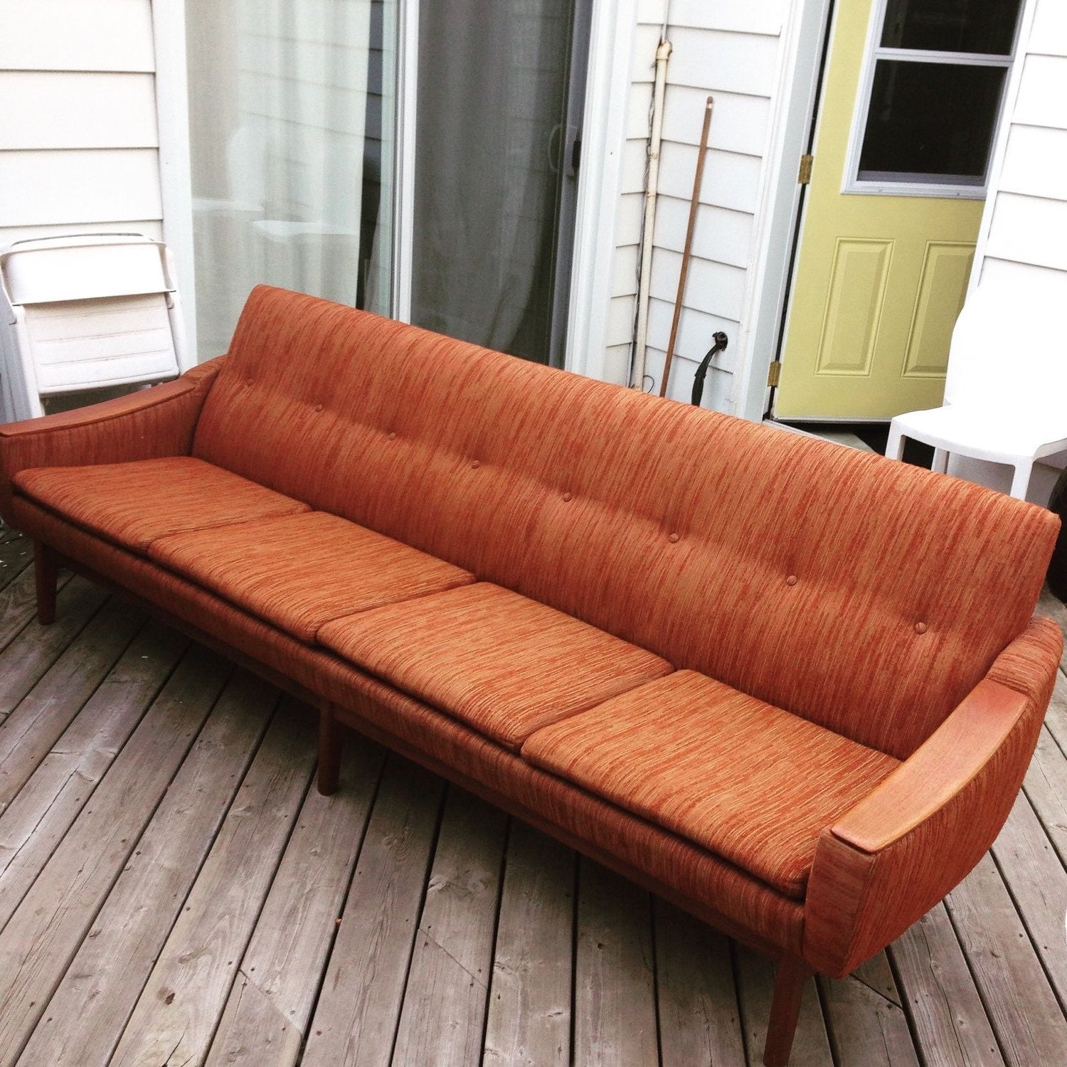 Latest Mid Century Modern Sofas Regarding Mid Century Tweed Couch – Hakuchuumu (Photo 15 of 15)