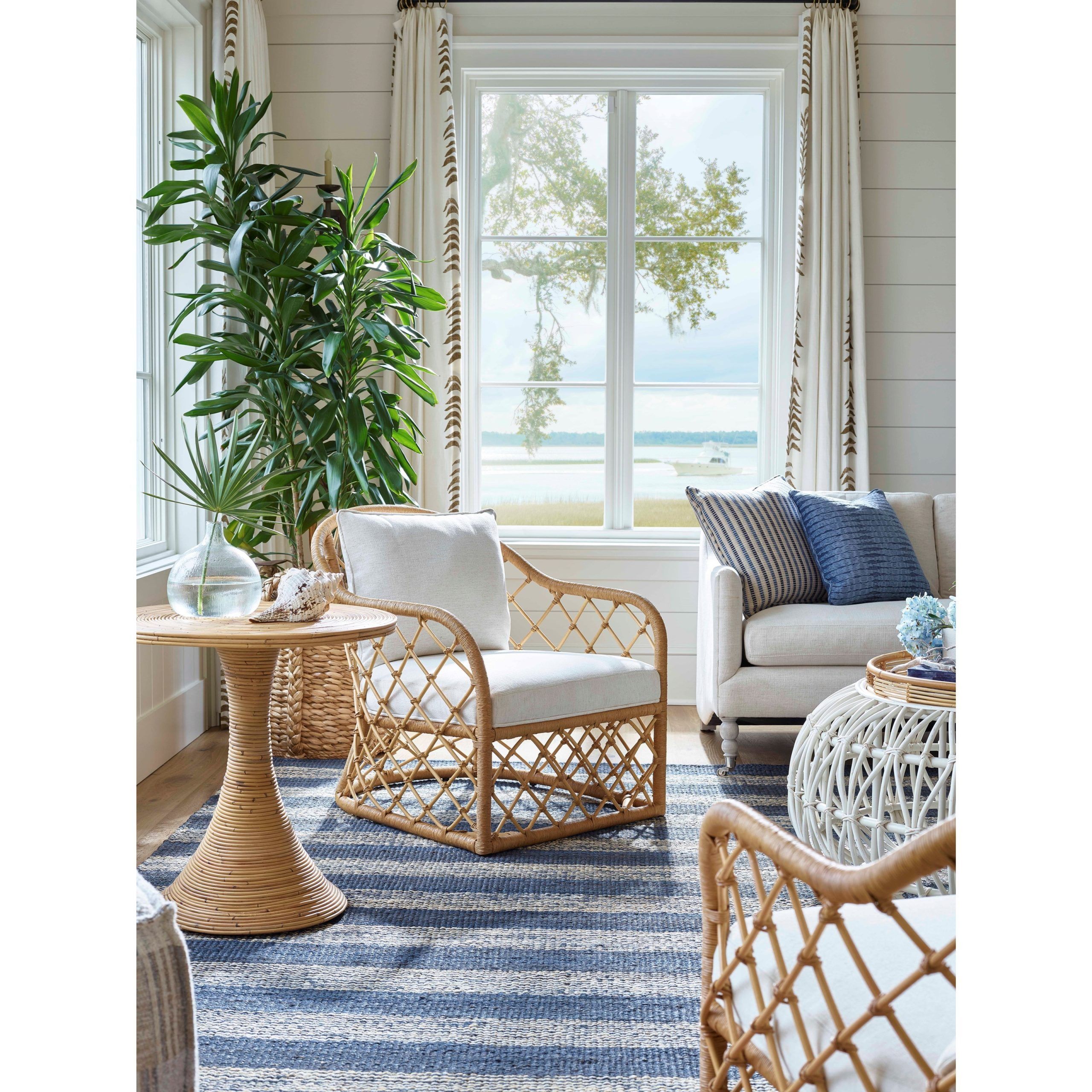 Latest Universal Coastal Living Home – Getaway Tropical Rattan Accent Table For Gray Coastal Cocktail Tables (View 13 of 15)