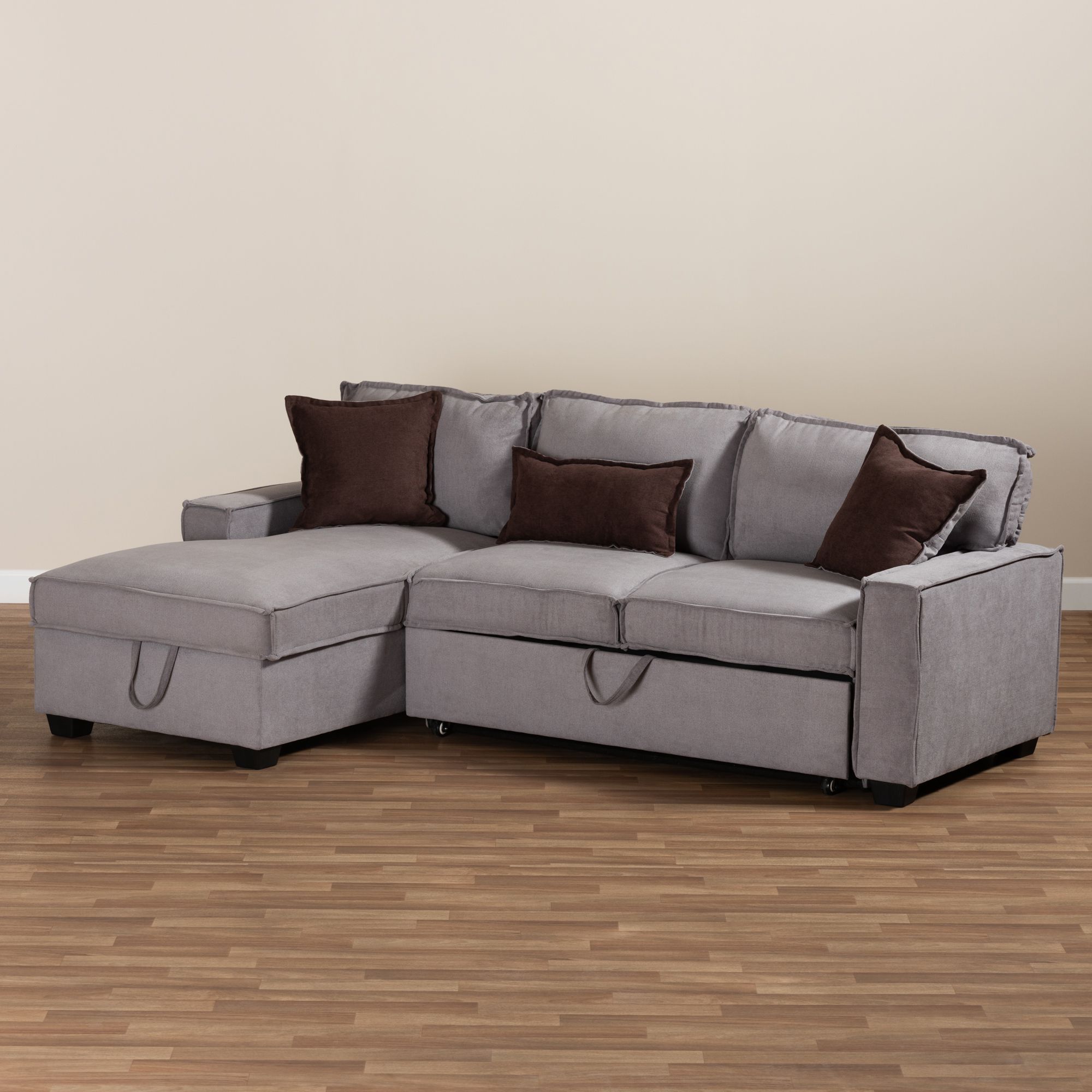 Left Or Right Facing Sleeper Sectionals Throughout Most Up To Date Emile Modern Right Facing Chaise Storage Sectional Sleeper Sofa W/ Pull (View 12 of 15)