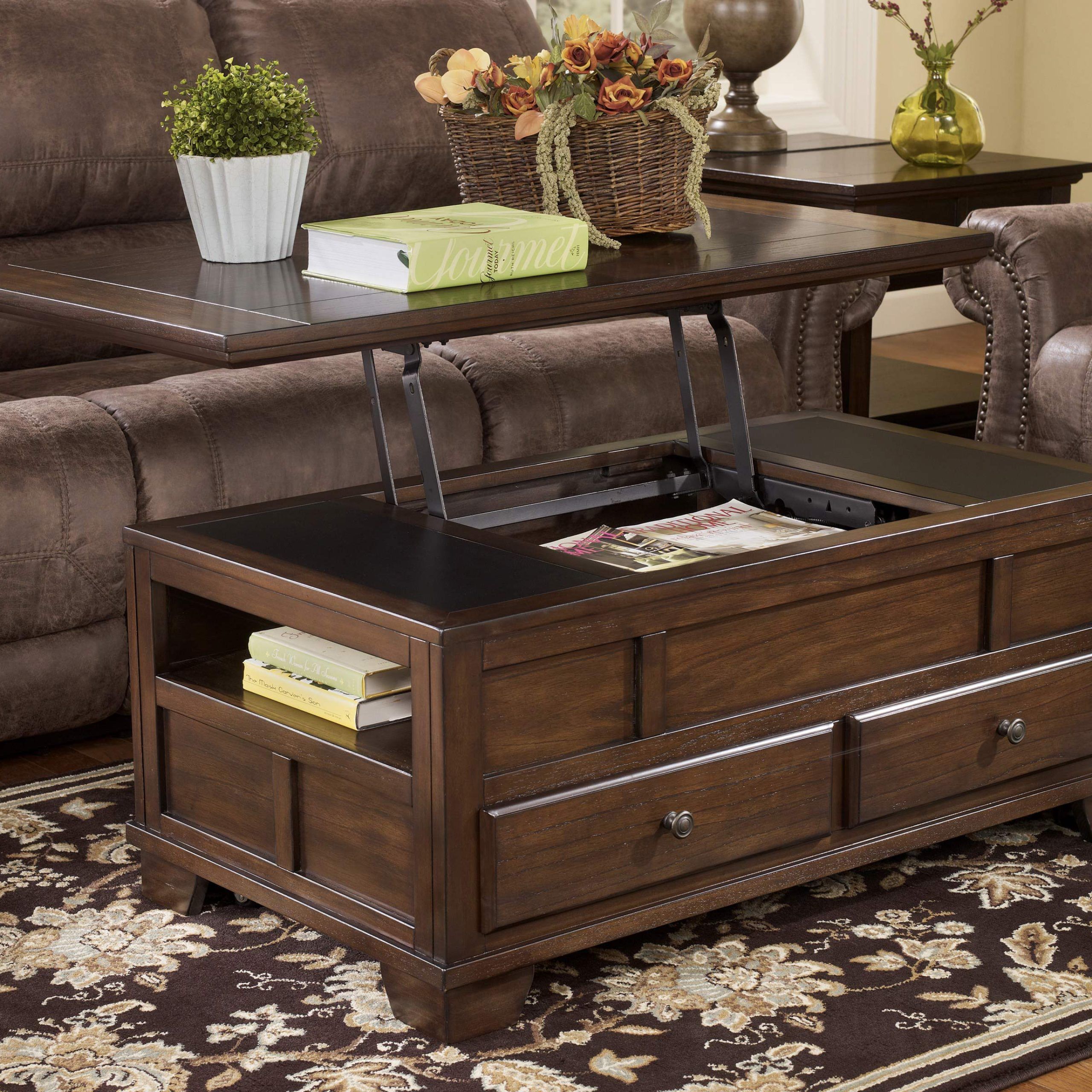 Lift Top Coffee Tables With Storage Drawers Intended For Favorite Lift Top Coffee Tables With Storage (Photo 1 of 15)