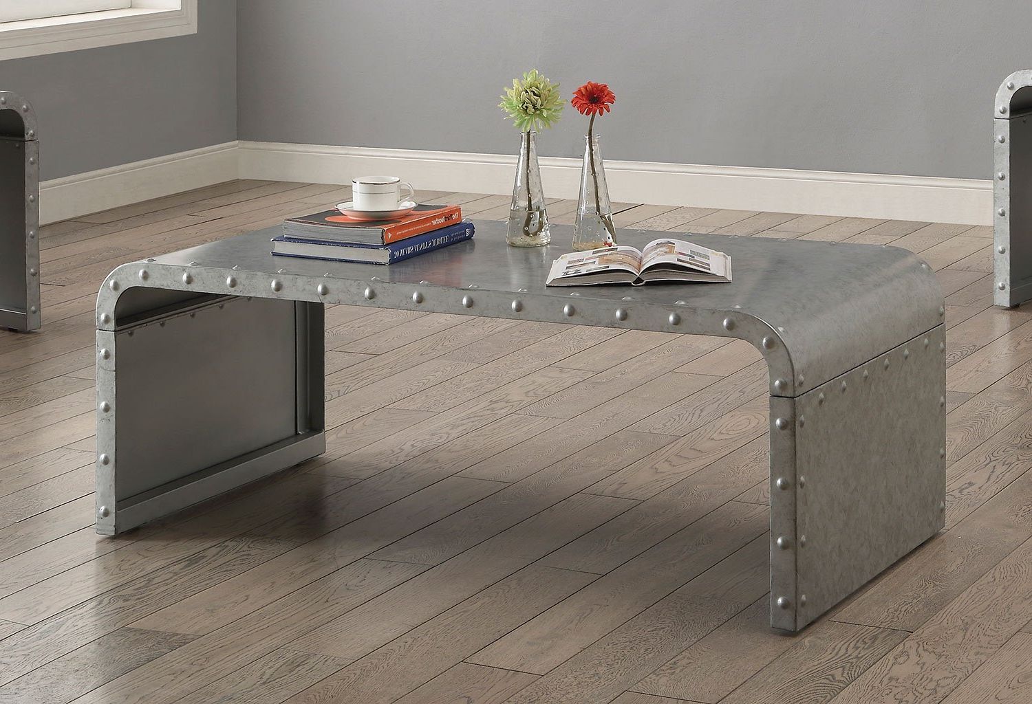Metal 1 Shelf Coffee Tables With Regard To Famous Galvanized Coffee Table – Best Coffee  (View 2 of 15)