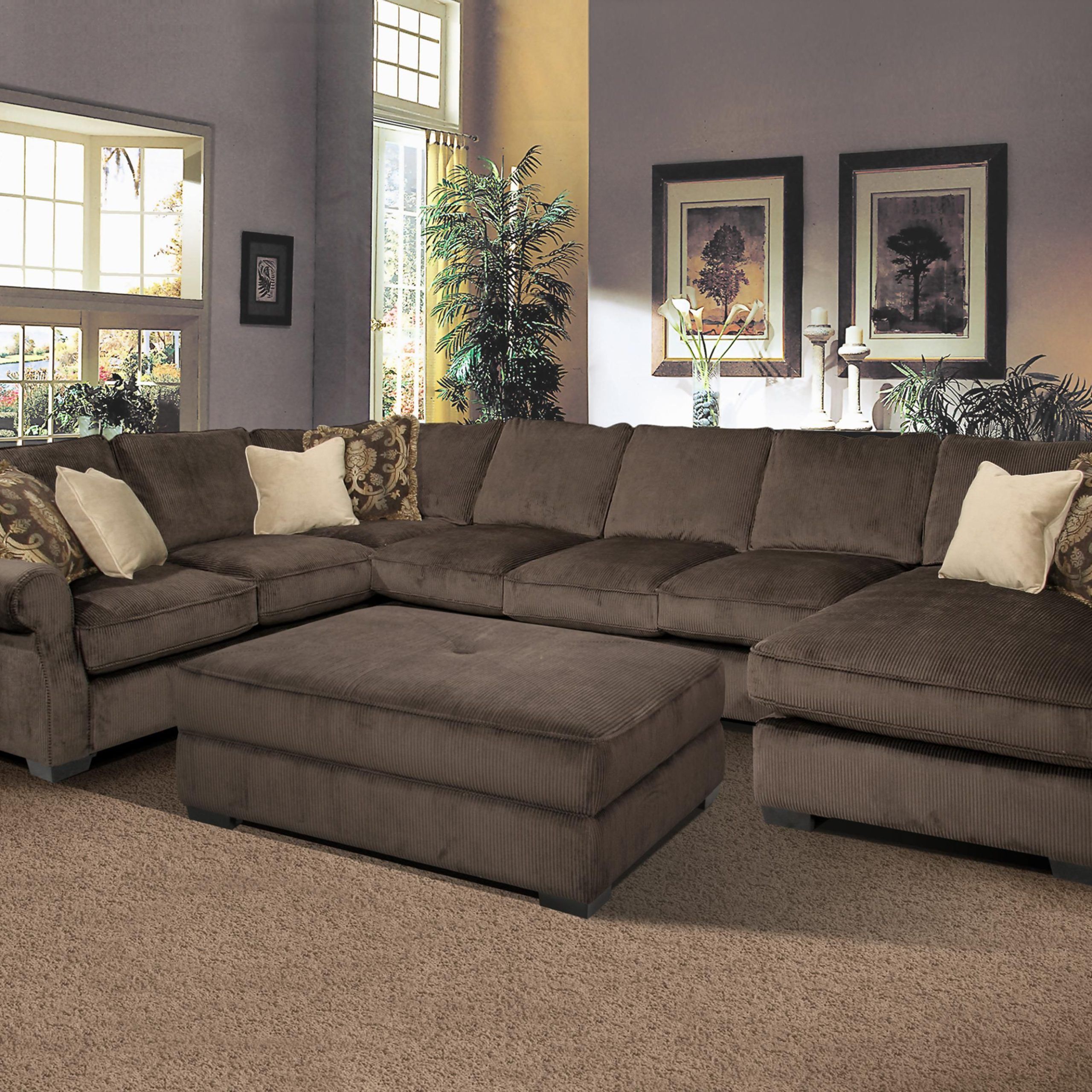Microfiber Sectional Corner Sofas Inside Newest Furniture Elliot Fabric Microfiber 3 Piece Chaise Sectional Sofa (Photo 10 of 15)
