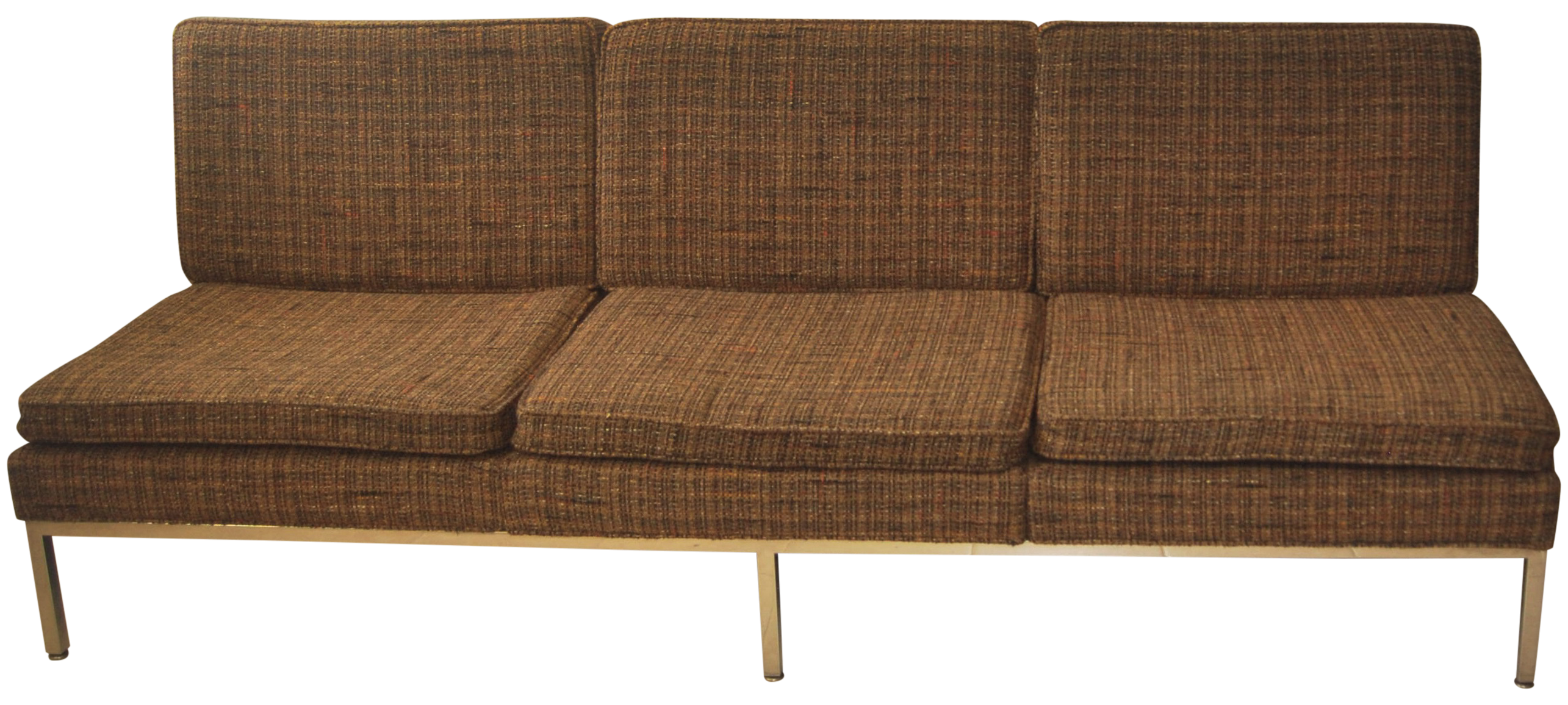 Mid Century 3 Seat Couches In Recent Mid Century 3 Seat Sofa On Chrome Frame (View 13 of 15)