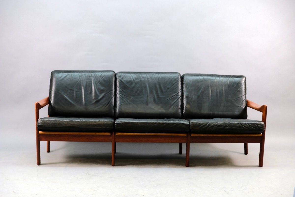 Mid Century 3 Seat Couches Pertaining To Newest Mid Century 3 Seater Sofaillum Wikkelsø For Niels Eilersen, 1960s (View 12 of 15)