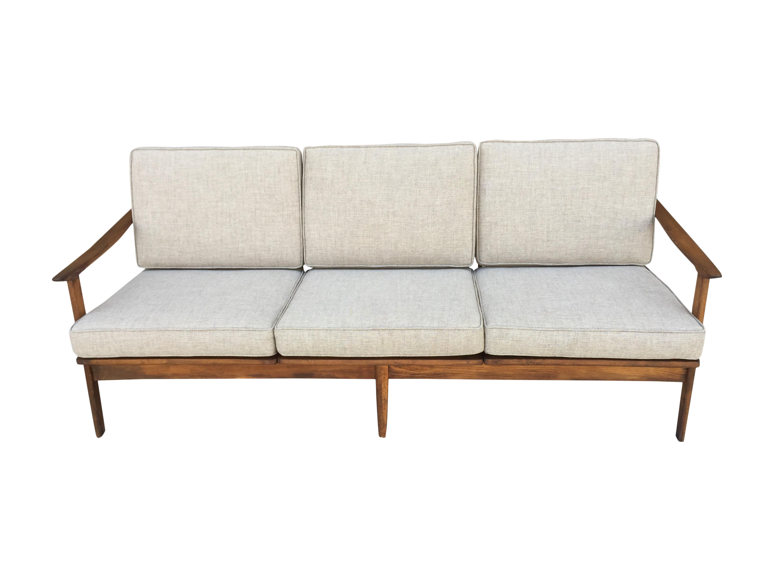 Mid Century Modern Three Seater Sofa On Chairish Outdoor Sofa Within Newest Mid Century 3 Seat Couches (View 4 of 15)
