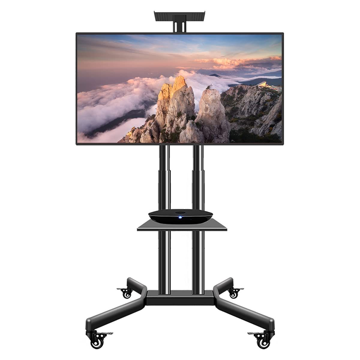 Mobile Tilt Rolling Tv Stands Intended For Most Up To Date Buy Mobile Tv Stand Rolling Tv Cart,floor Tv Stand Trolley For 32” To (View 10 of 15)