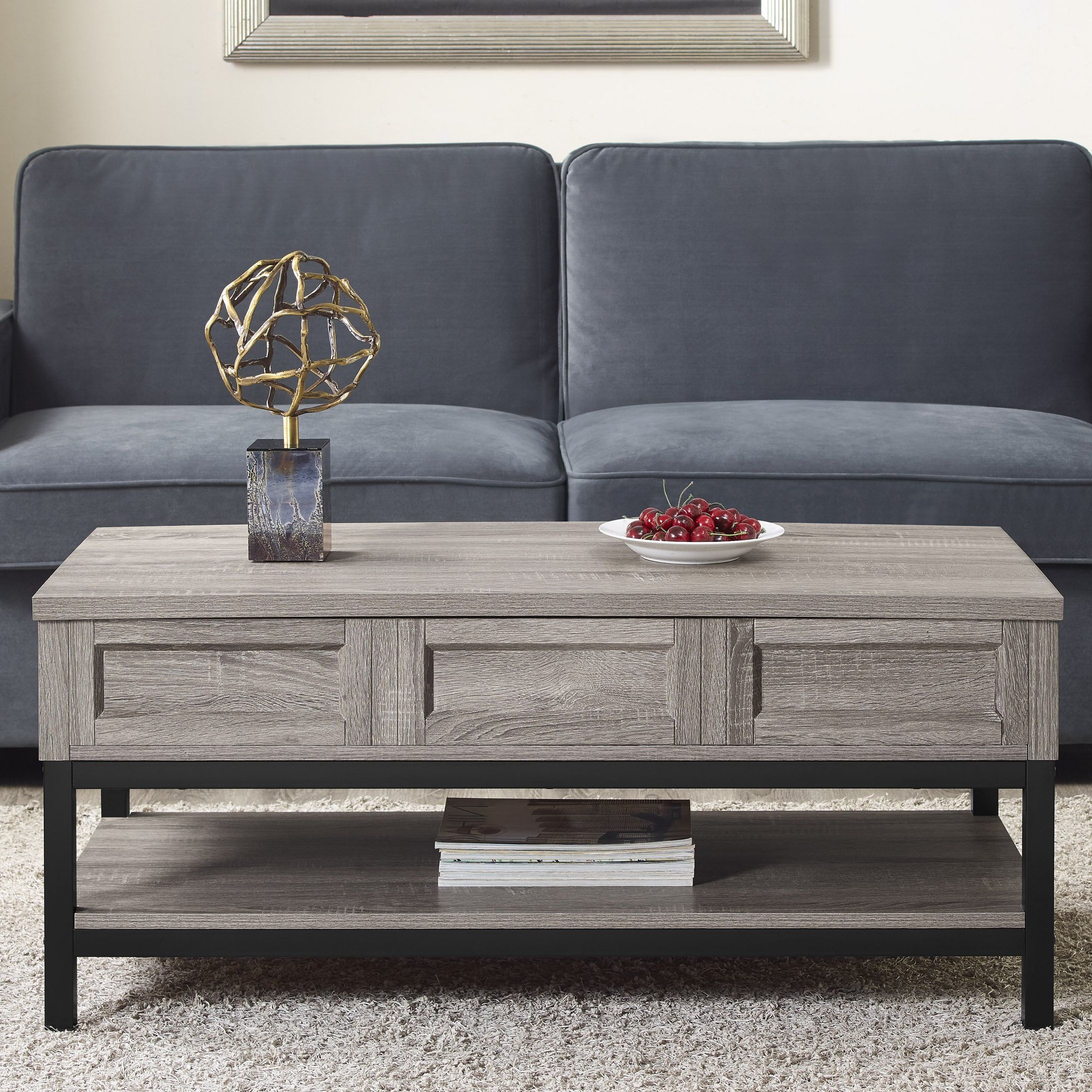 Modern Farmhouse Coffee Tables With Most Recently Released Laurel Foundry Modern Farmhouse Omar Coffee Table With Lift Top (Photo 11 of 15)
