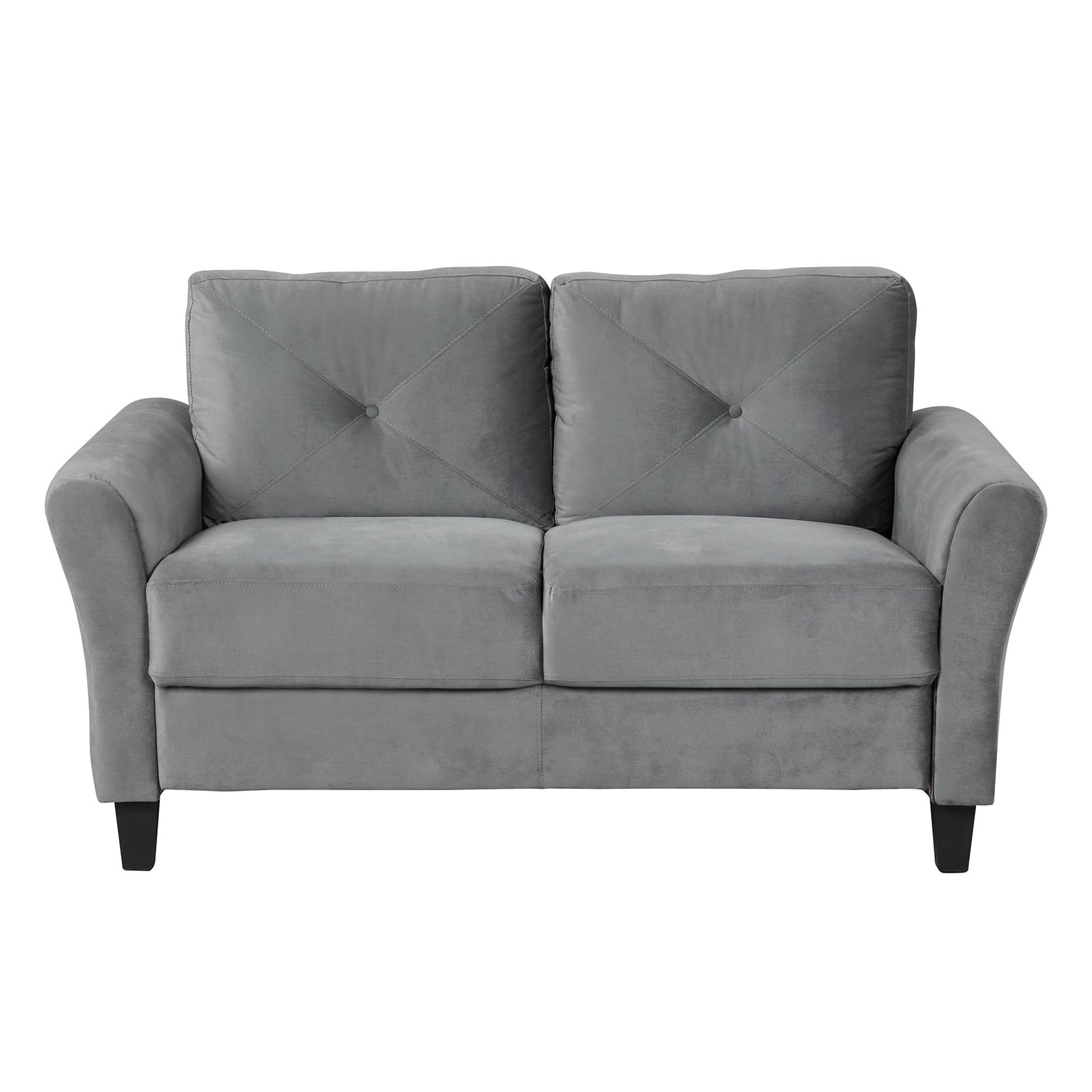 Modern Loveseat Sofa Sleeper Futon Couch Upholstered 2 Seater Sofa For Within Fashionable Modern Light Grey Loveseat Sofas (Photo 10 of 15)