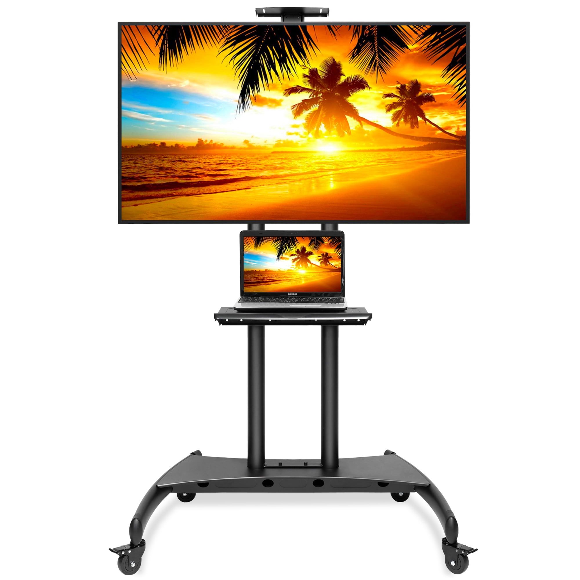 Modern Rolling Tv Stands With Regard To Famous Mount Factory Rolling Tv Stand Mobile Tv Cart For 55" – 80" Plasma (View 15 of 15)