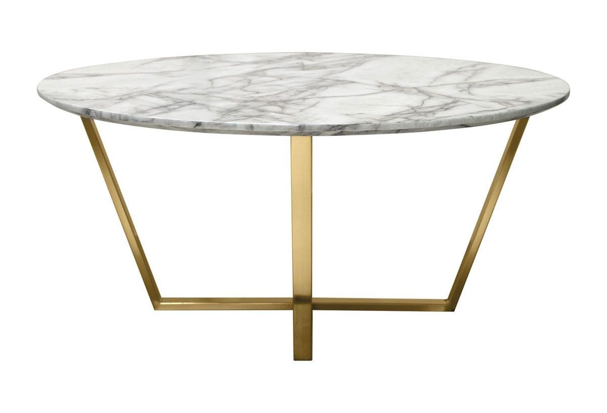 Modern Round Faux Marble Coffee Tables In Popular Lovus Round Faux Marble Coffee Table (View 11 of 15)