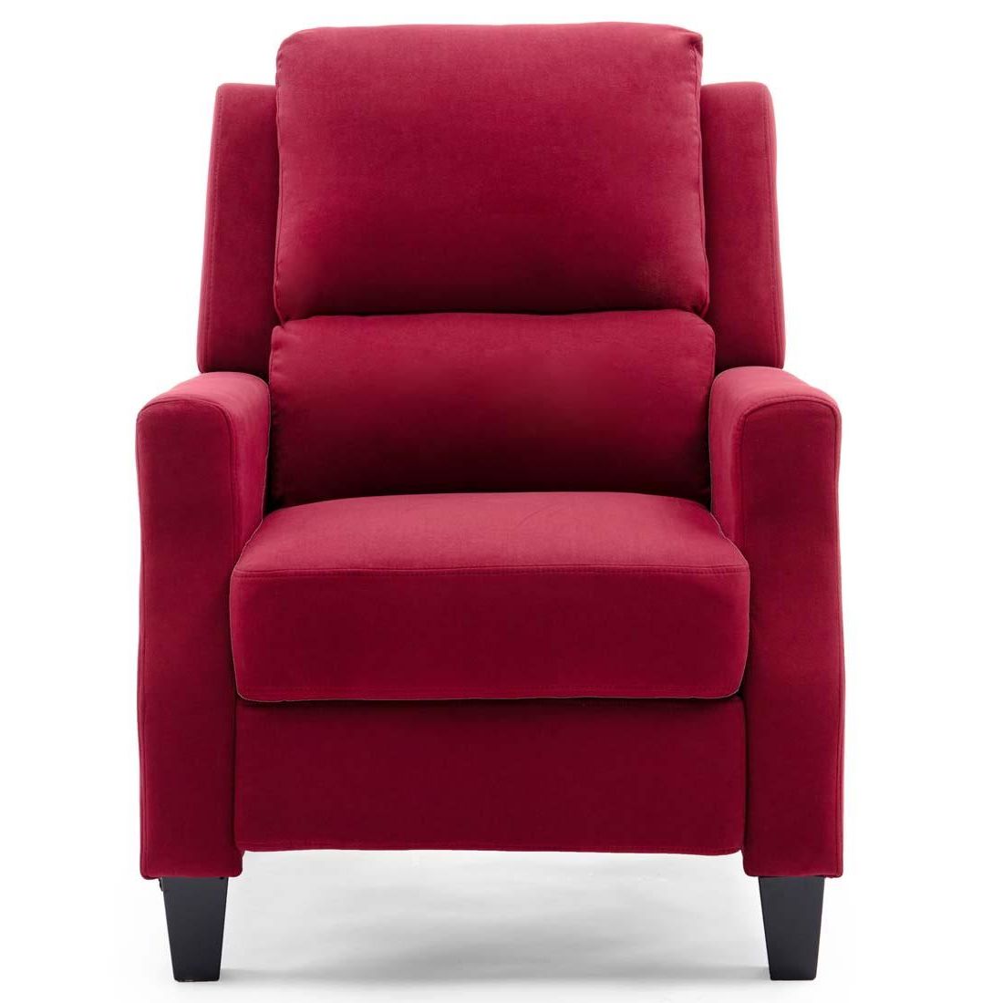 Modern Velvet Upholstered Recliner Chairs In Most Recent Burley Velvet Fabric Modern Accent Recliner Armchair Sofa Lounge Chair (View 4 of 15)