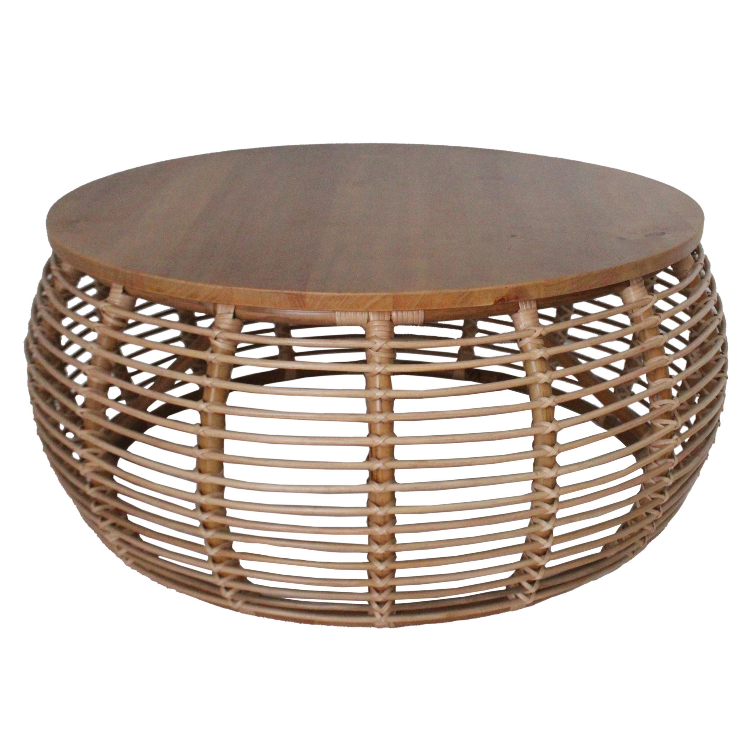 Most Current Rattan Coffee Tables For Iris Rattan Round Coffee Table – Walmart – Walmart (Photo 1 of 15)