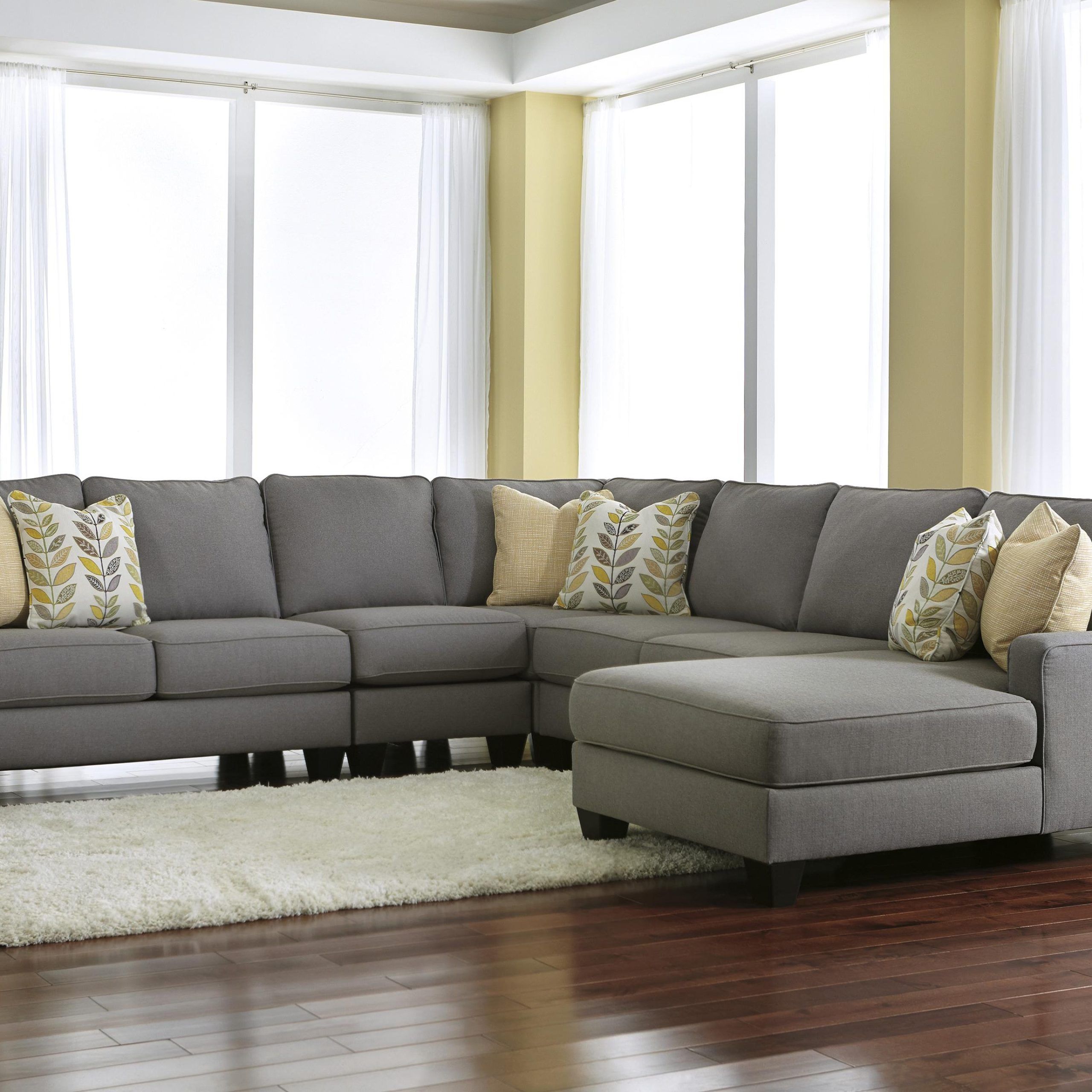 Most Current Reversible Sectional Sofas Inside Signature Designashley Chamberly – Alloy Modern 5 Piece Sectional (Photo 2 of 15)