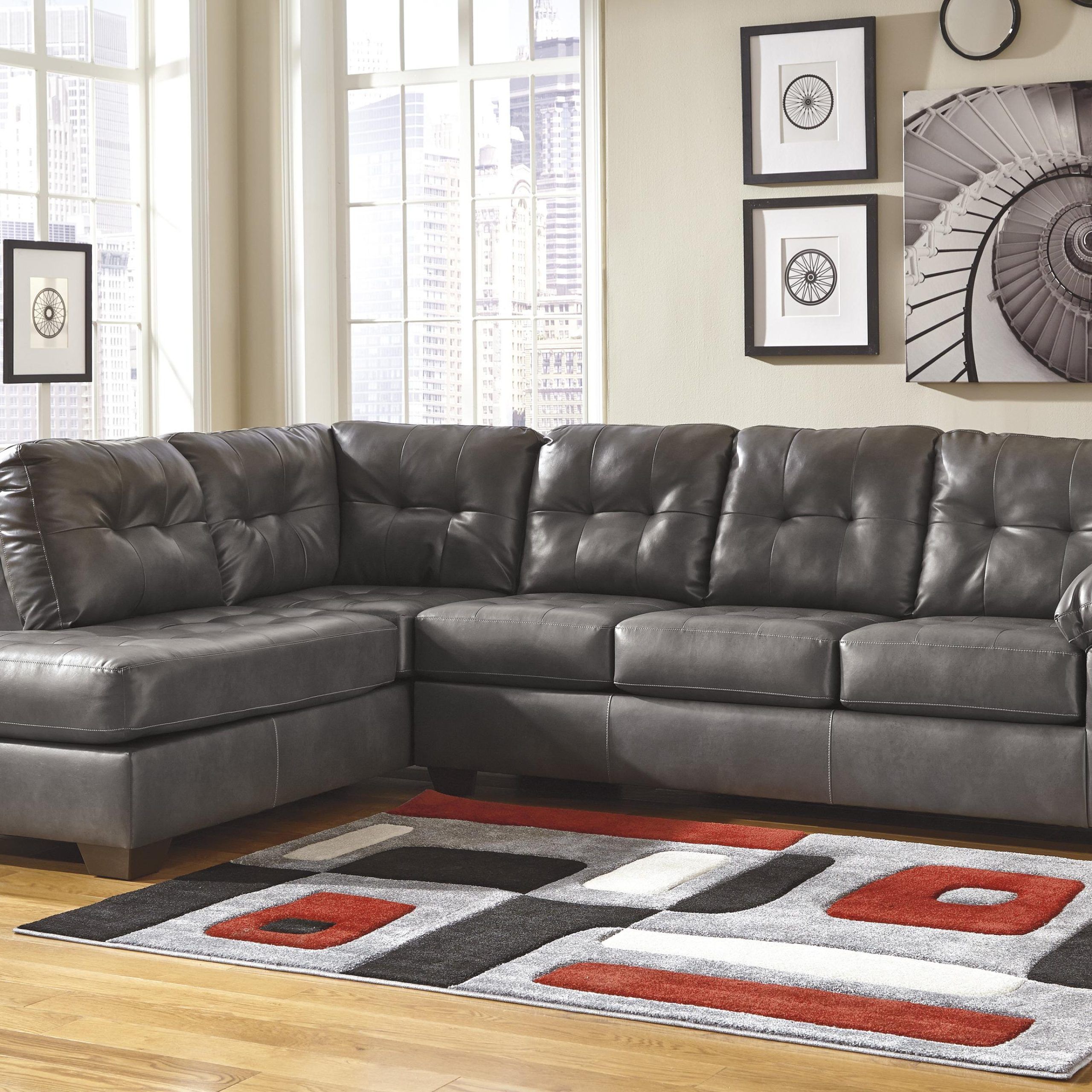 Most Current Signature Designashley Alliston Durablend Sectional W/ Right Chaise Pertaining To Right Facing Black Sofas (View 13 of 15)