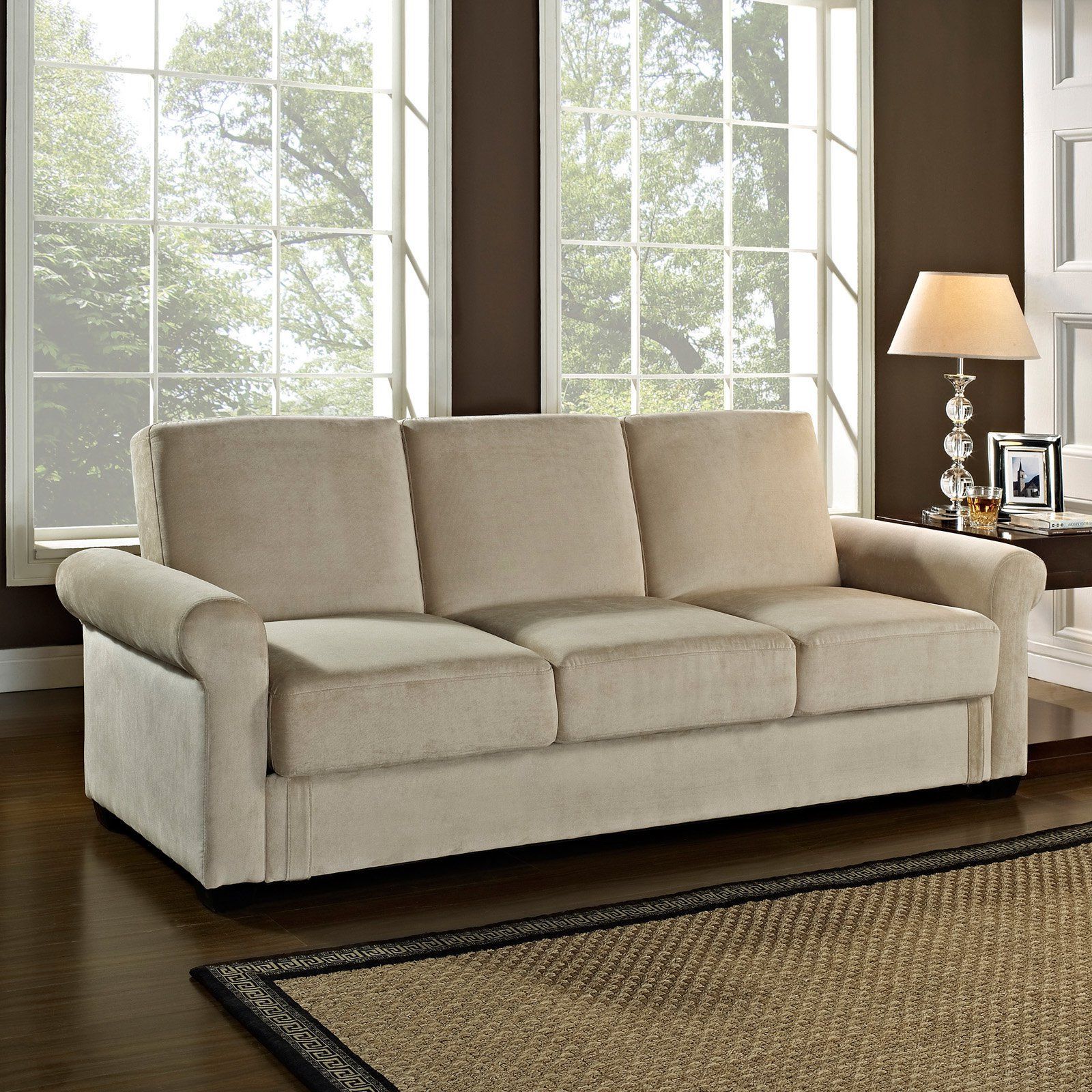 Most Popular Have To Have It. Serta Dream Convertible Thomas Sofa – Light Brown With Regard To 8 Seat Convertible Sofas (Photo 2 of 15)
