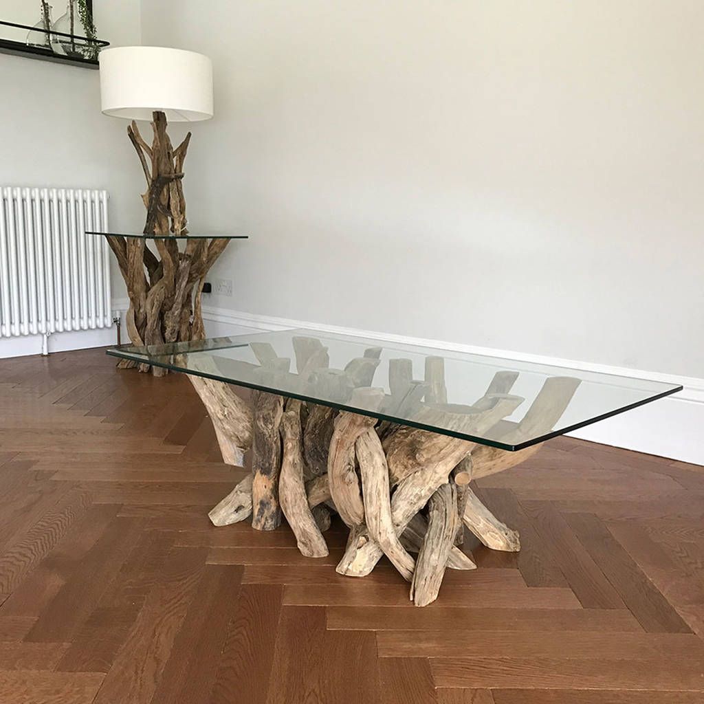 Most Popular Rectangular Driftwood Coffee Table Basedoris Brixham Regarding Rectangular Coffee Tables With Pedestal Bases (View 9 of 15)