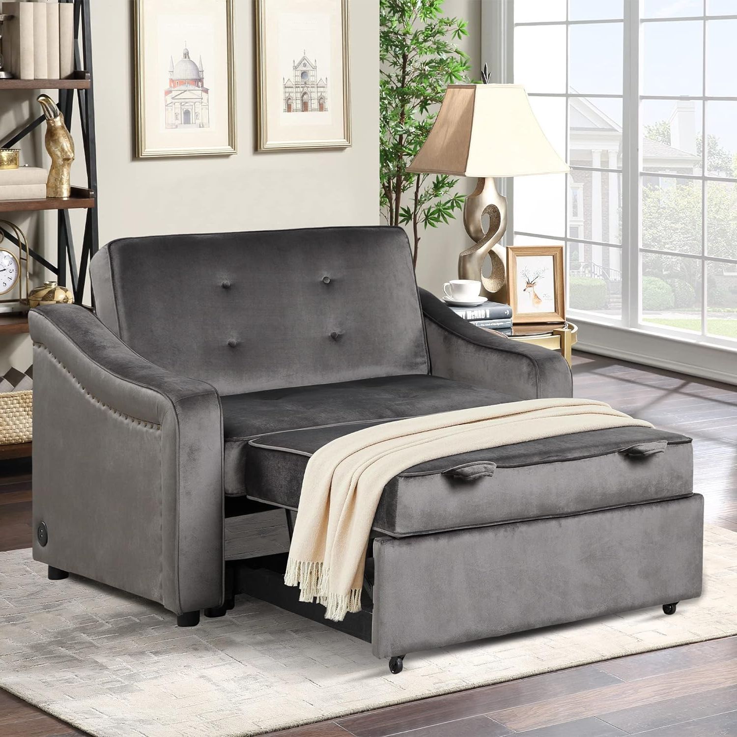 Most Popular Tufted Convertible Sleeper Sofas Pertaining To Merax  (View 15 of 15)