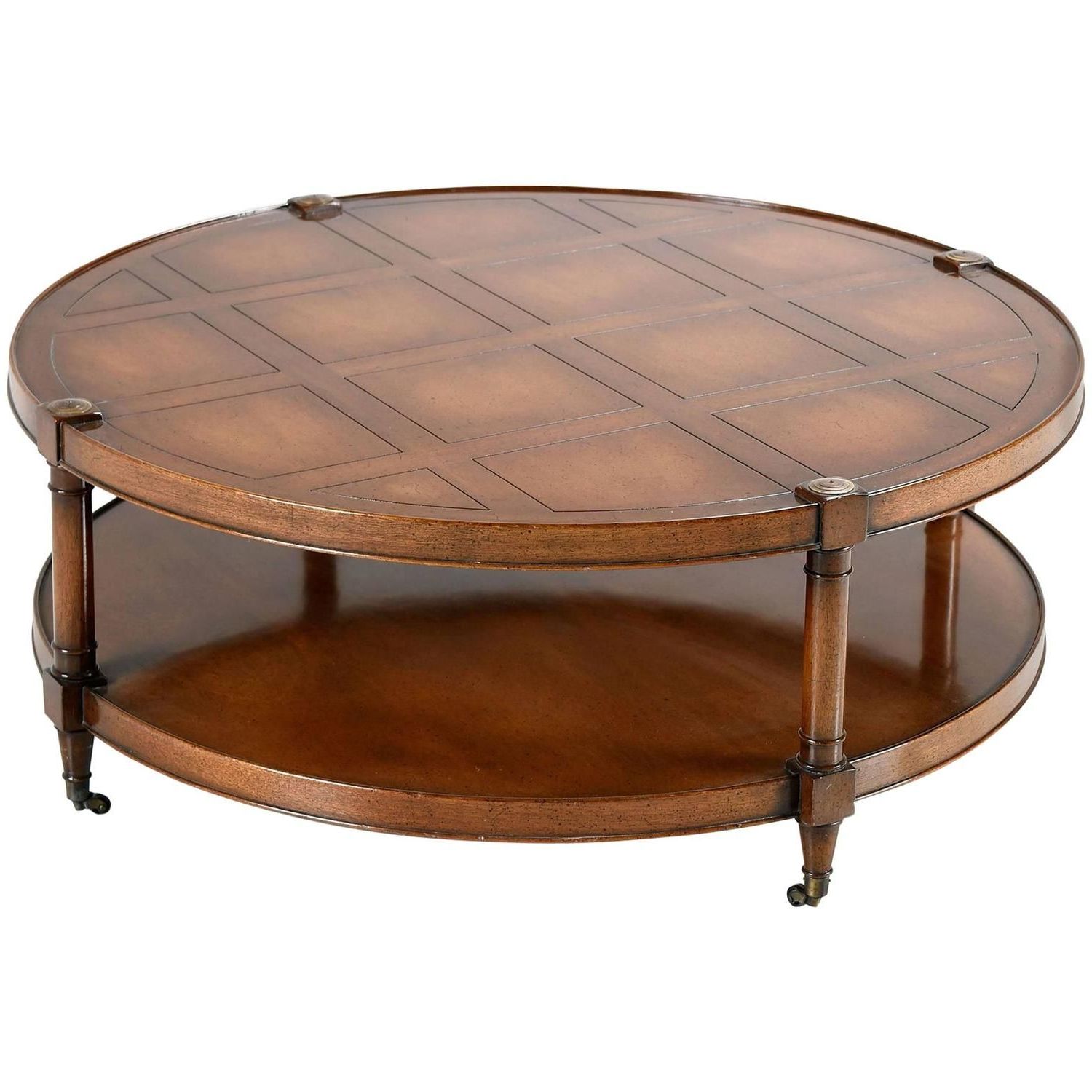 Most Recent American Heritage Round Coffee Tables With Regard To Heritage Mahogany Round Coffee Table On Casters (View 12 of 15)