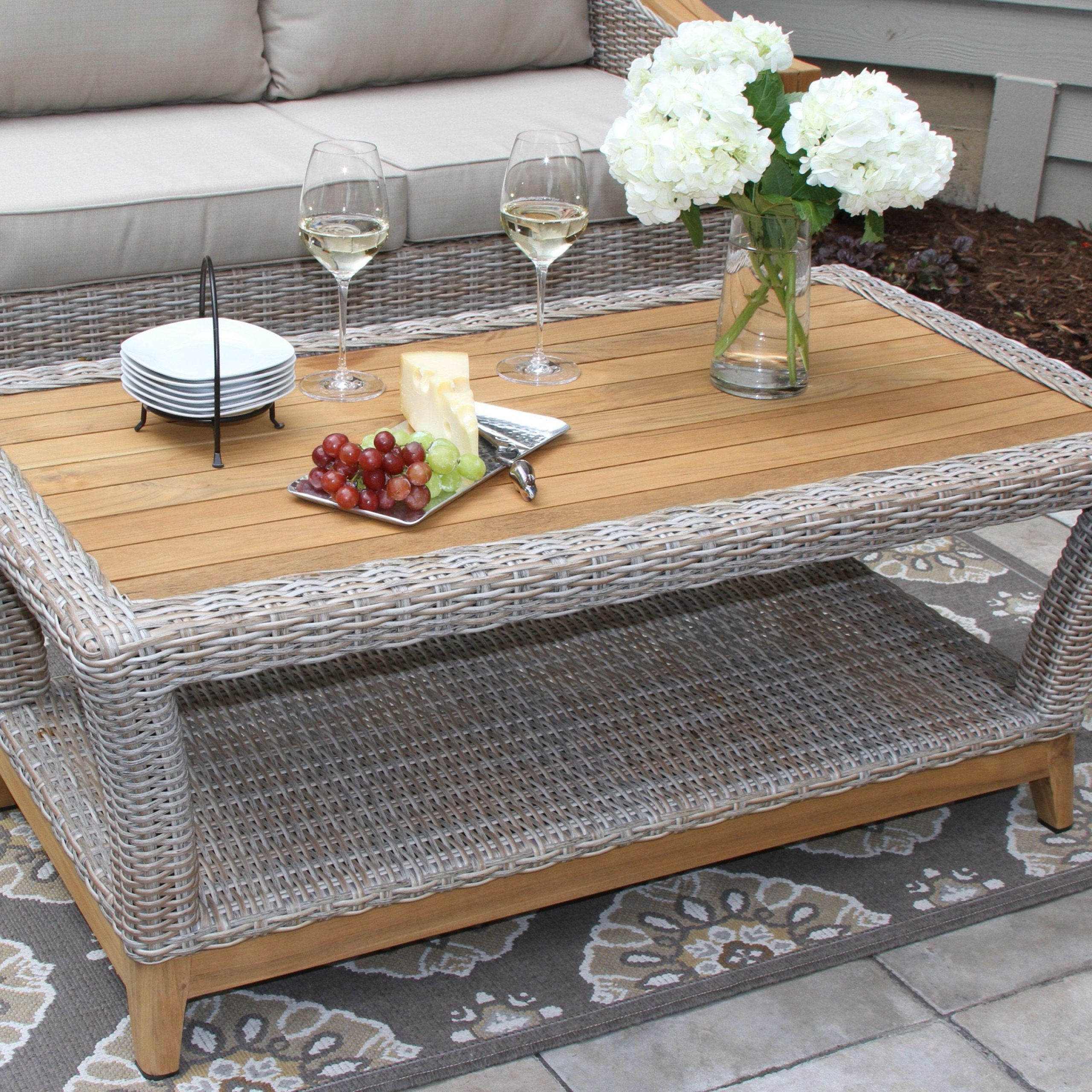 Most Recent Modern Outdoor Patio Coffee Tables Throughout How To Decorate An Outdoor Coffee Table – Coffee Table Decor (View 10 of 15)