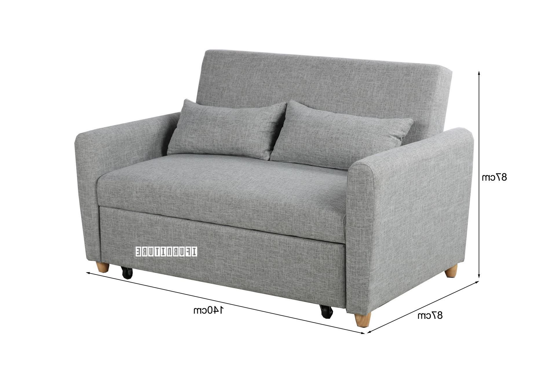Most Recent Primo Pull Out 2 Seater Sofa Bed (grey) Pertaining To 2 In 1 Gray Pull Out Sofa Beds (View 5 of 15)
