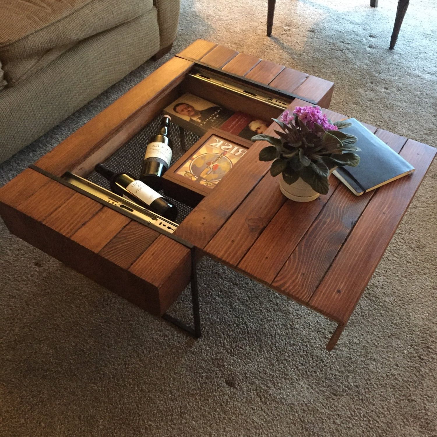 Most Up To Date Block Coffee Table With Hidden Storage With Modern Coffee Tables With Hidden Storage Compartments (View 3 of 15)