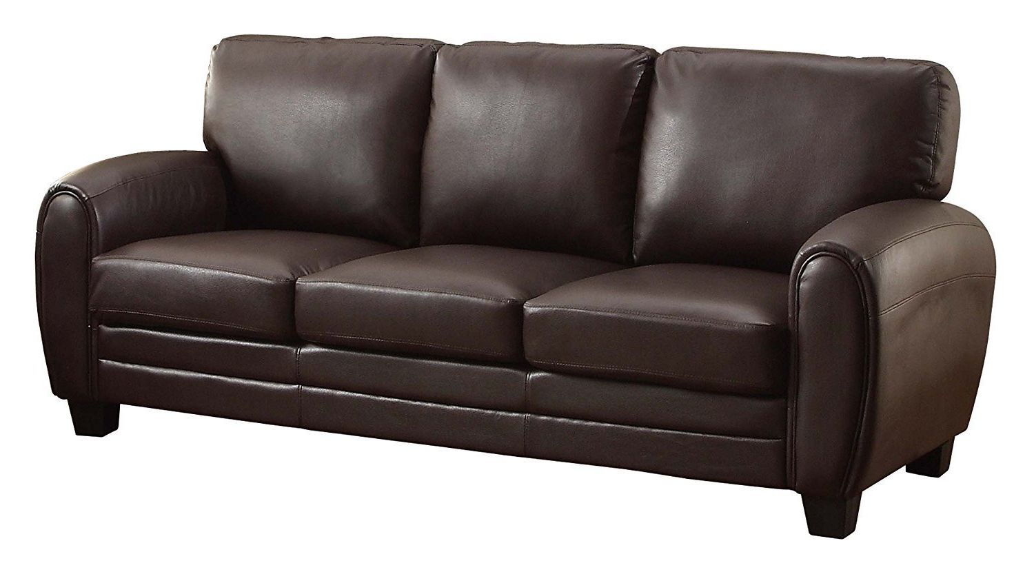 Most Up To Date Faux Leather Sofas In Dark Brown For Brown Faux Leather Couch – Home Furniture Design (View 4 of 15)
