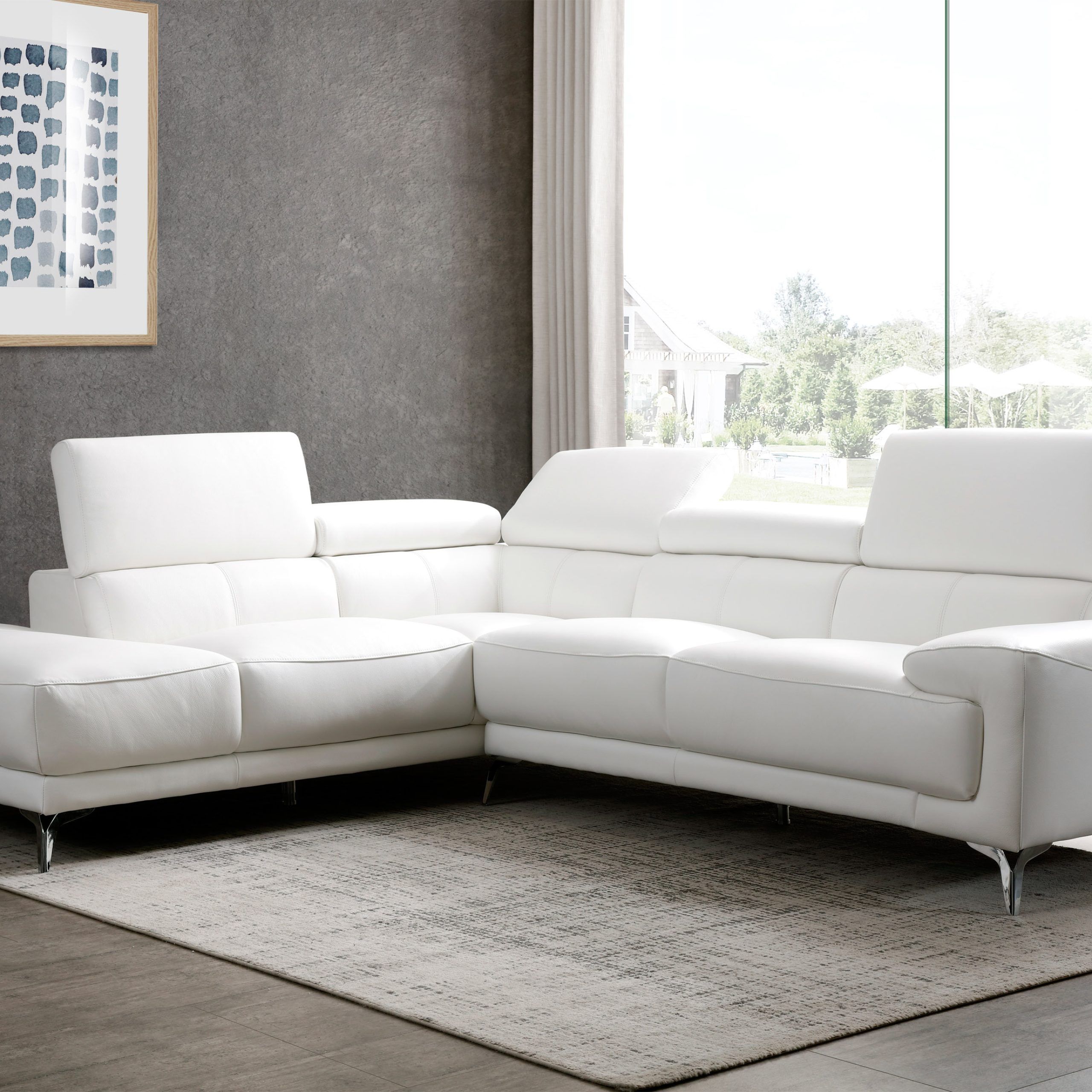 Most Up To Date Modern L Shaped Sofa Sectionals With Regard To Advanced Adjustable Modern Leather L Shape Sectional Toledo Ohio (Photo 1 of 15)