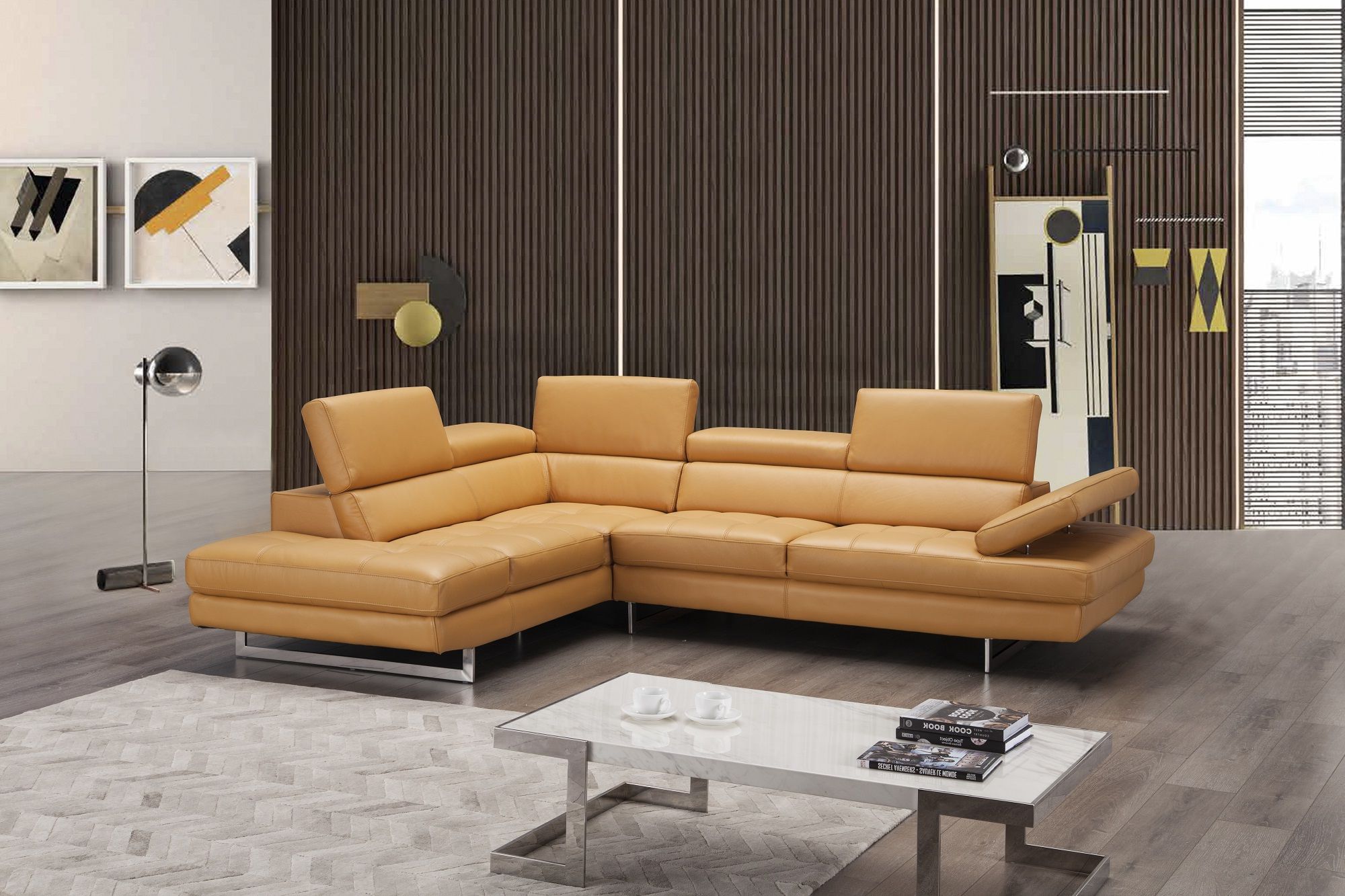 Most Up To Date Modern L Shaped Sofa Sectionals With Regard To Elegant Modern Leather L Shape Sectional Washington Dc J&m Furniture (View 4 of 15)