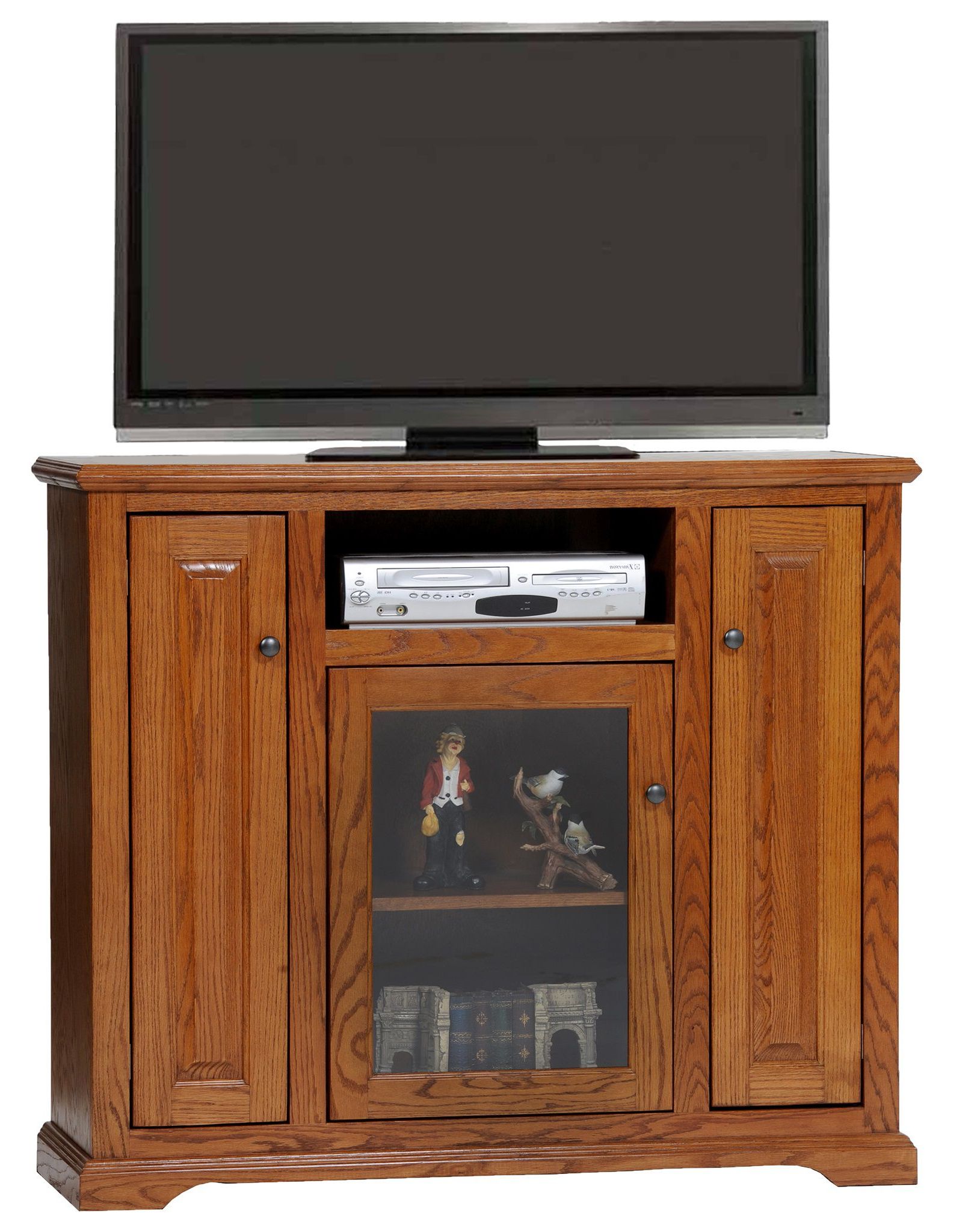 Newest Dual Use Storage Cabinet Tv Stands Inside 47" Oak Deluxe Tall Tv Stand – Oak Factory Outlet – Furniture Store (View 15 of 15)