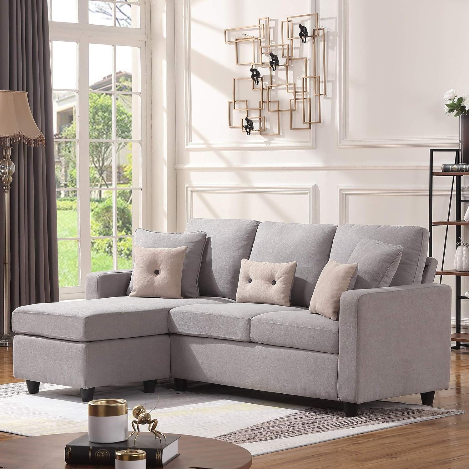 Newest Honbay Convertible Sectional Sofa Couch, L Shaped Couch With Modern With Sofas For Small Spaces (View 12 of 15)