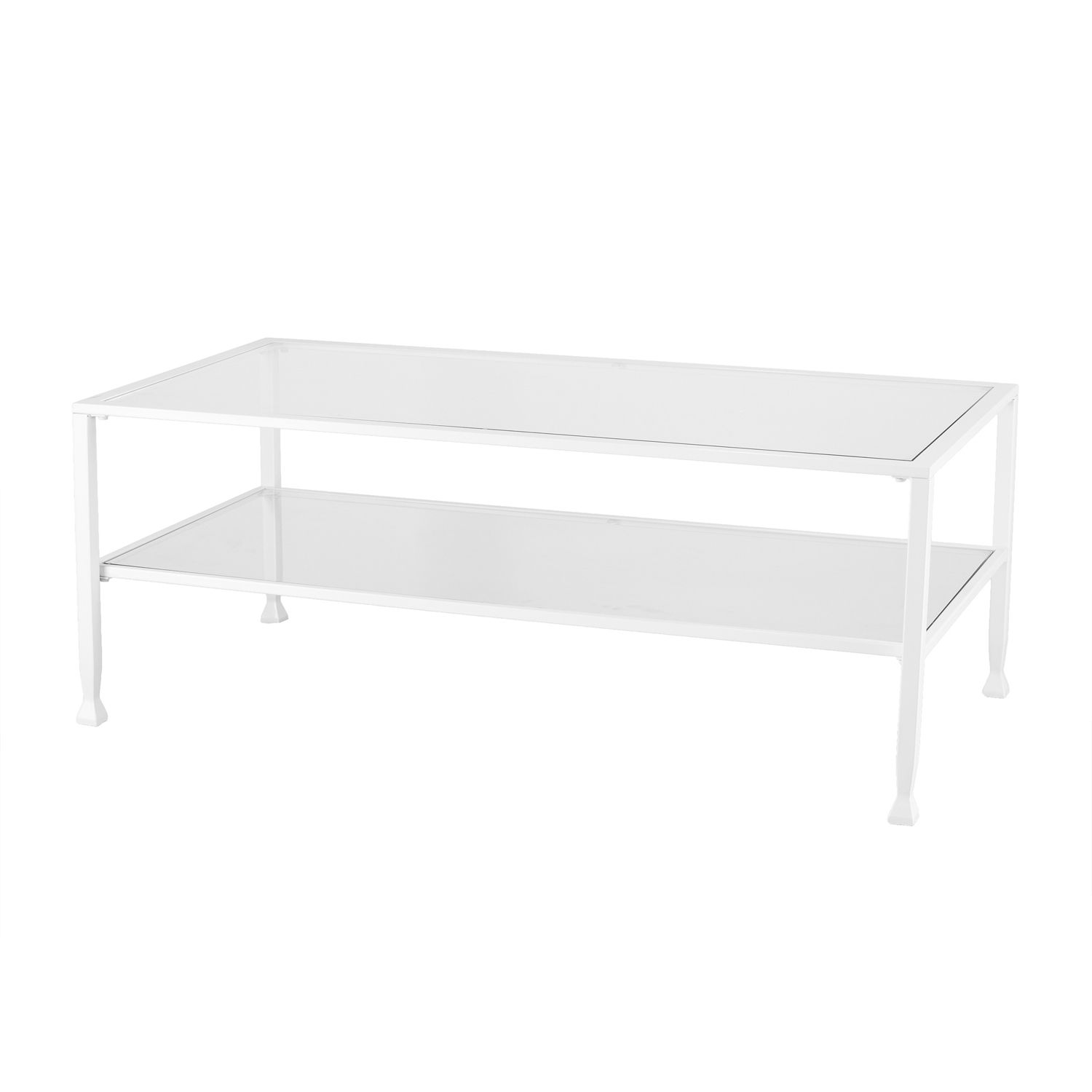 Newest Metal 1 Shelf Coffee Tables Intended For Kathryn White Metal Open Shelf Coffee Table – Pier1 (Photo 3 of 15)