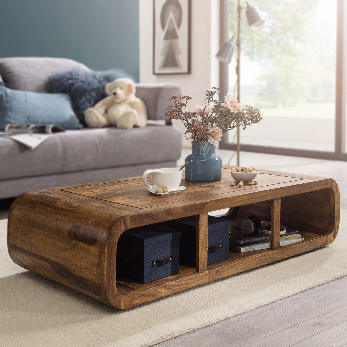 Newest Modern Wooden X Design Coffee Tables Throughout Solid Wood Coffee Table / Vidaxl Coffee Table Solid Sheesham Wood (View 11 of 15)
