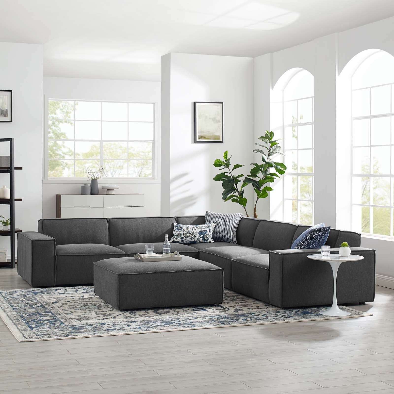 Newest Sofas In Multiple Colors Intended For Modway Restore 6 Piece Sectional Sofa, Multiple Colors – Walmart (View 4 of 15)