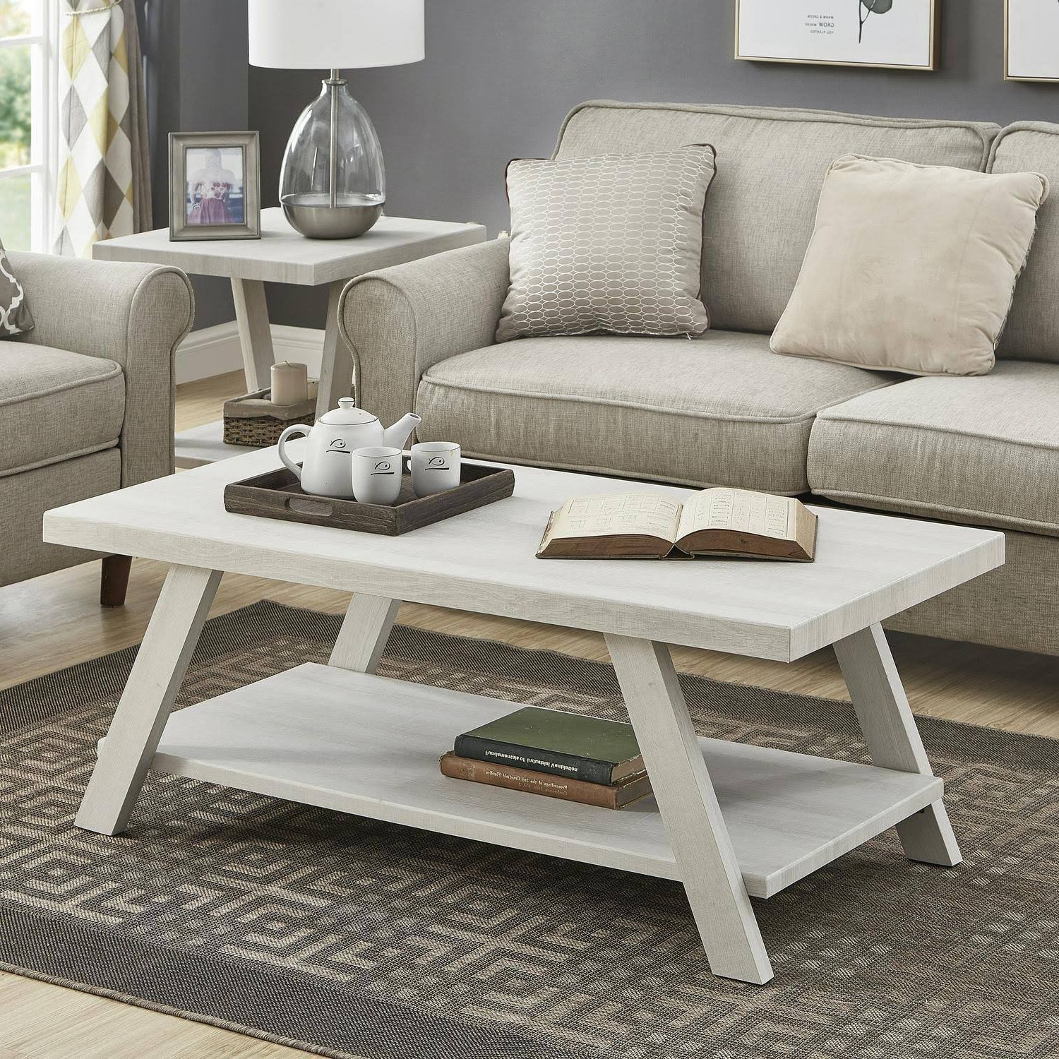 Pemberly Row Replicated Wood Coffee Tables With Best And Newest The Gray Barn Cedar Ridge Contemporary Replicated Wood Shelf Coffee (View 3 of 15)