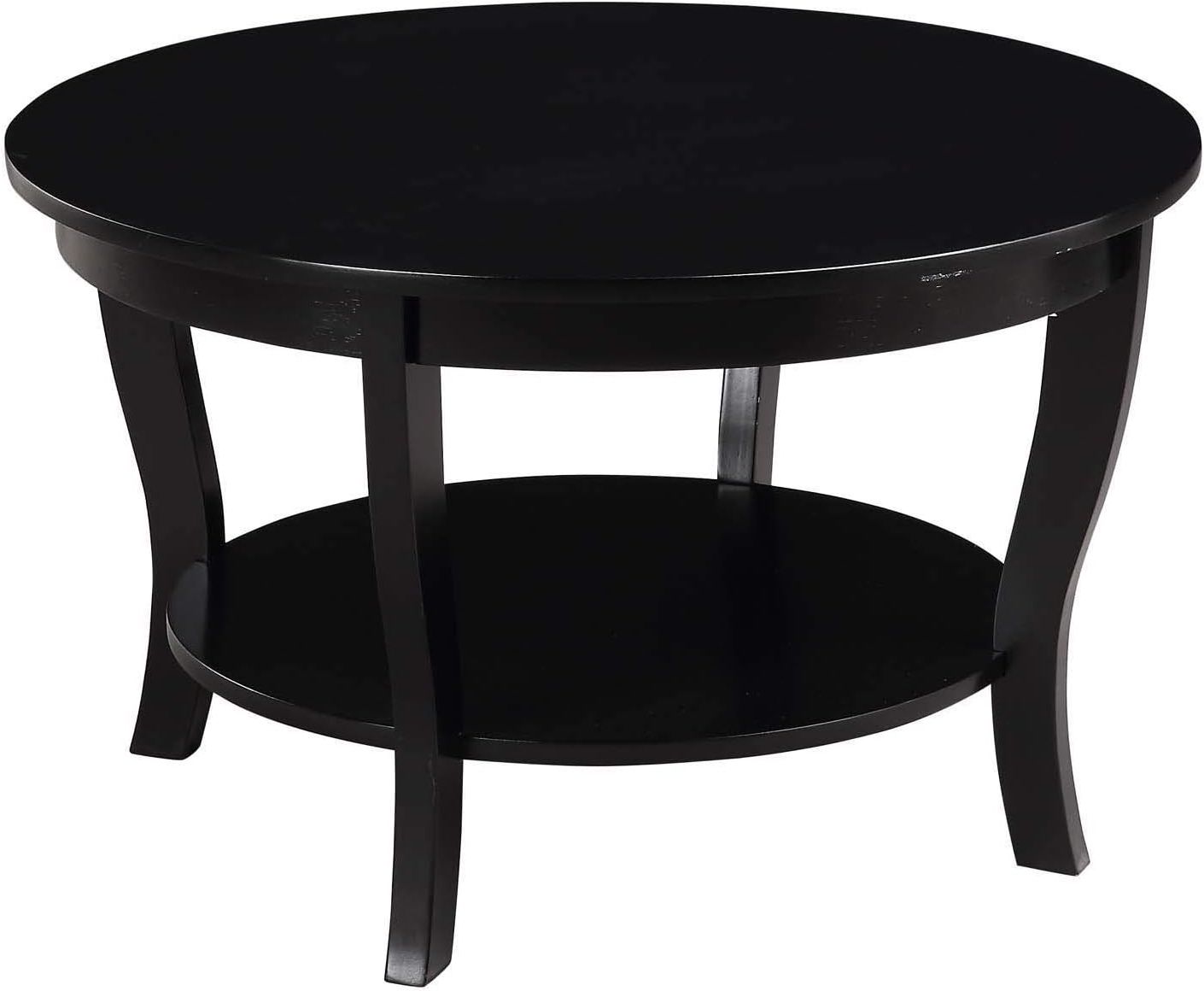 Popular Amazon: Convenience Concepts American Heritage Round Coffee Table Pertaining To American Heritage Round Coffee Tables (Photo 6 of 15)