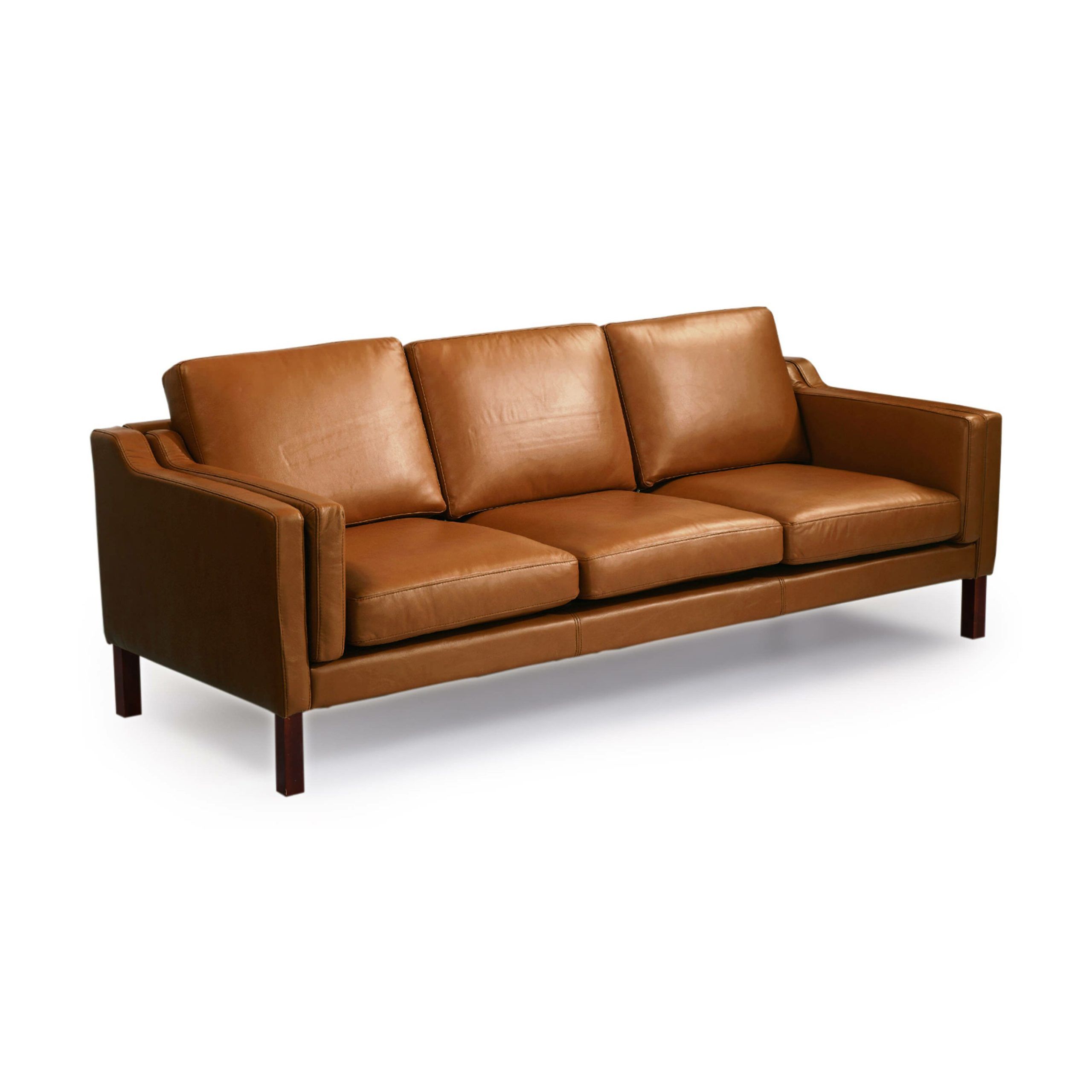 Popular Monroe Mid Century Modern Leather Sofa (View 6 of 15)