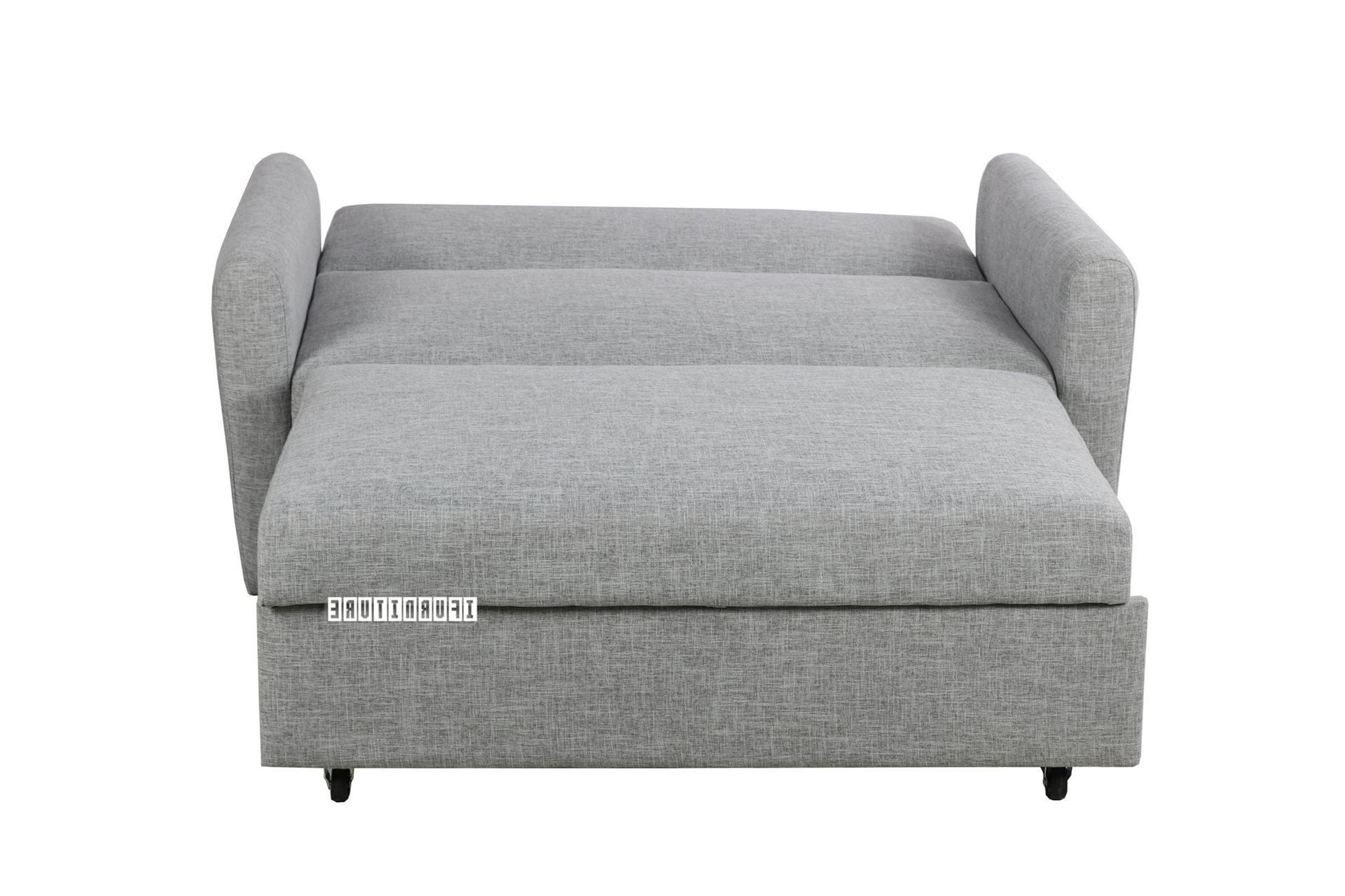 Popular Primo Pull Out 2 Seater Sofa Bed (grey) Regarding 2 In 1 Gray Pull Out Sofa Beds (View 6 of 15)
