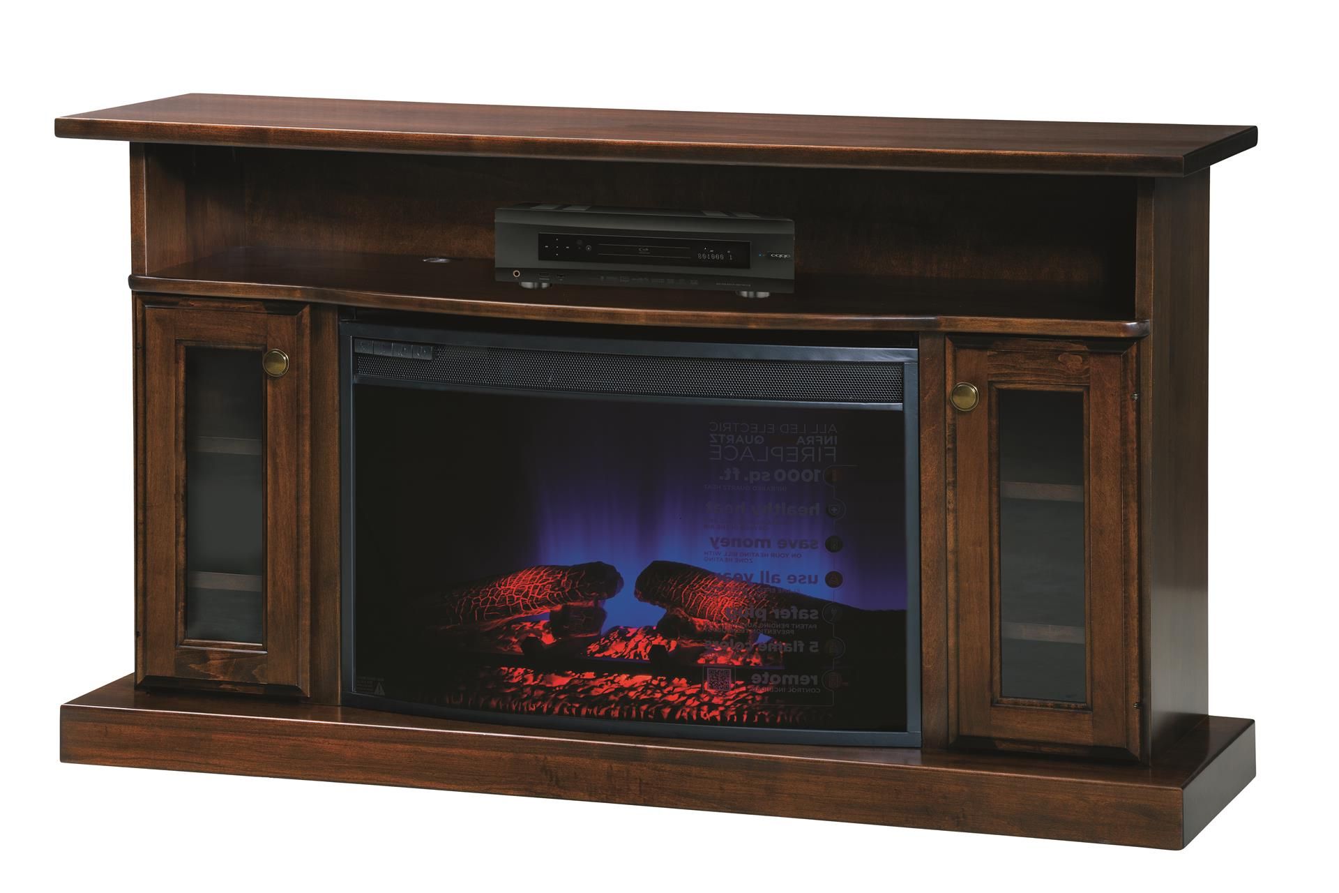 Popular Tv Stands With Electric Fireplace Within 49" Electric Fireplace Tv Stand From Dutchcrafters Amish Furniture (View 9 of 15)