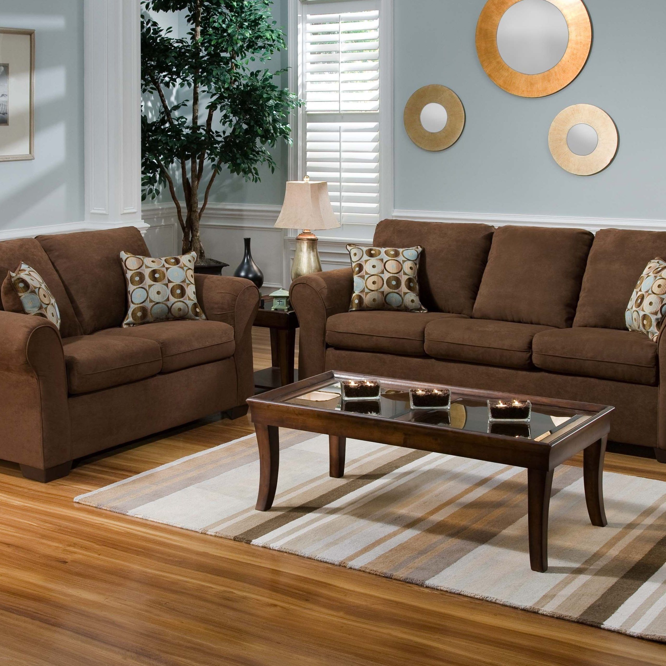 Preferred Sofas In Chocolate Brown With Regard To Wood Flooring Color To Complement Brown Leather And Oak Furniture (View 8 of 15)