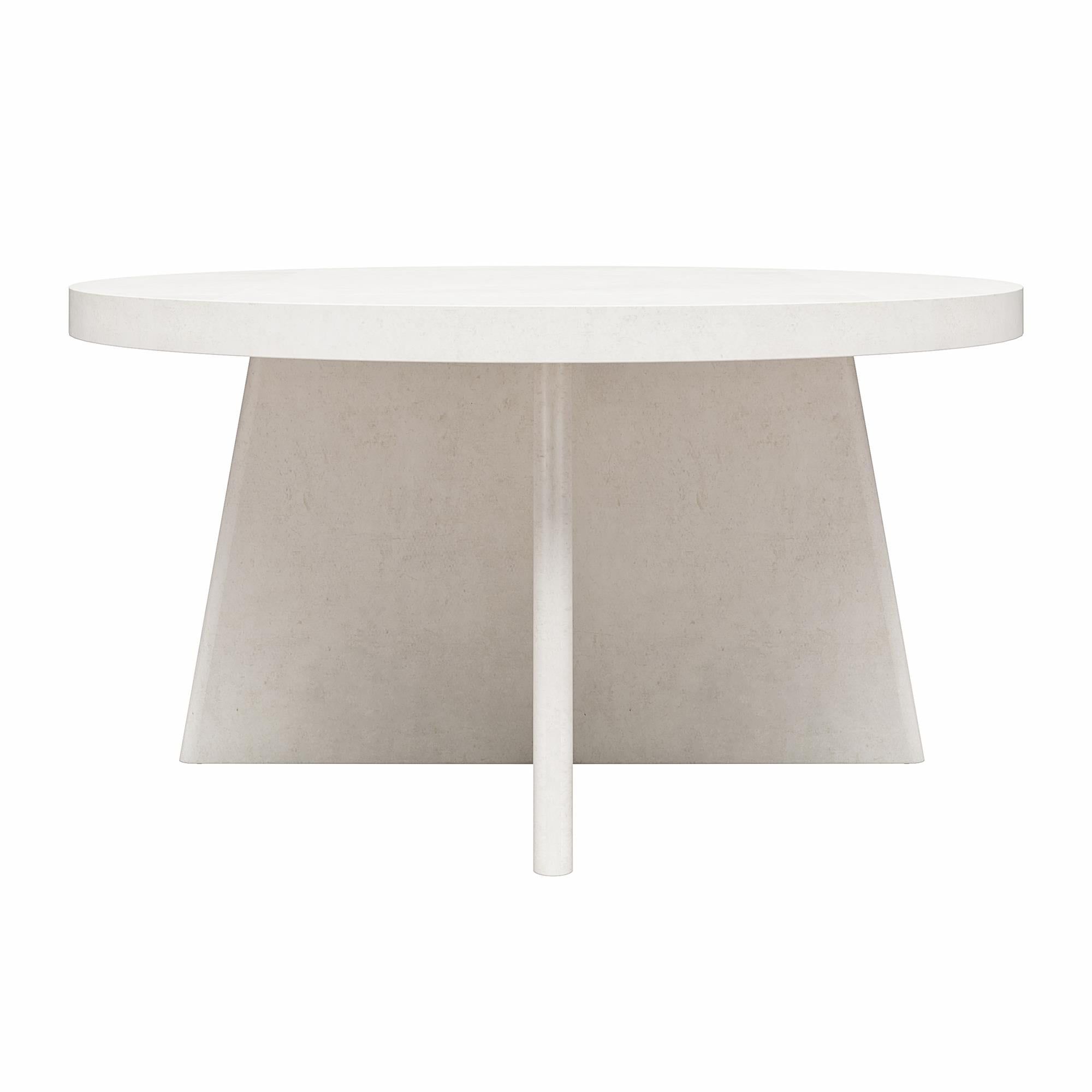 Queer Eye Liam Round Coffee Table, Plaster – Walmart Intended For Current Liam Round Plaster Coffee Tables (View 7 of 15)