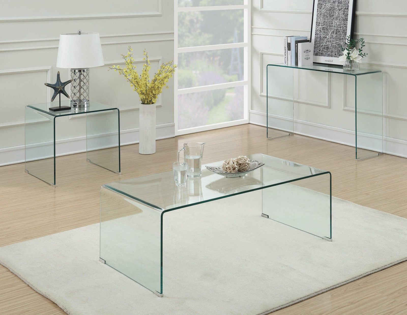 Recent G705328 Contemporary Clear Coffee Table Ornate Furniture Pertaining To Clear Rectangle Center Coffee Tables (Photo 3 of 15)