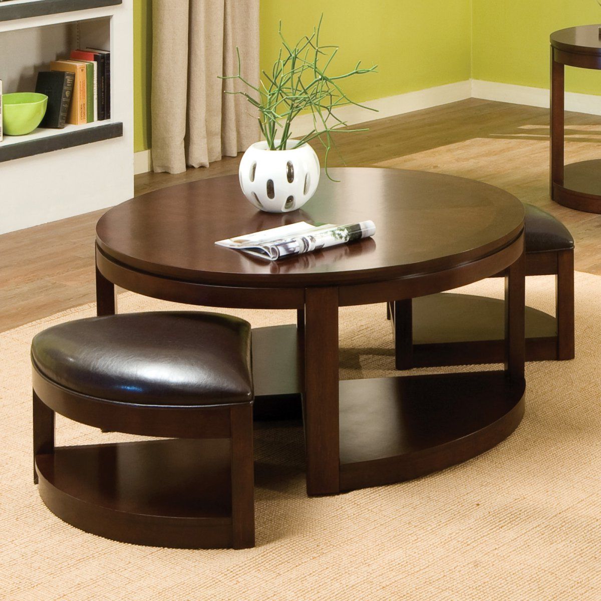 Recent The Round Coffee Tables With Storage – The Simple And Compact Furniture Regarding Round Coffee Tables With Storage (View 6 of 15)