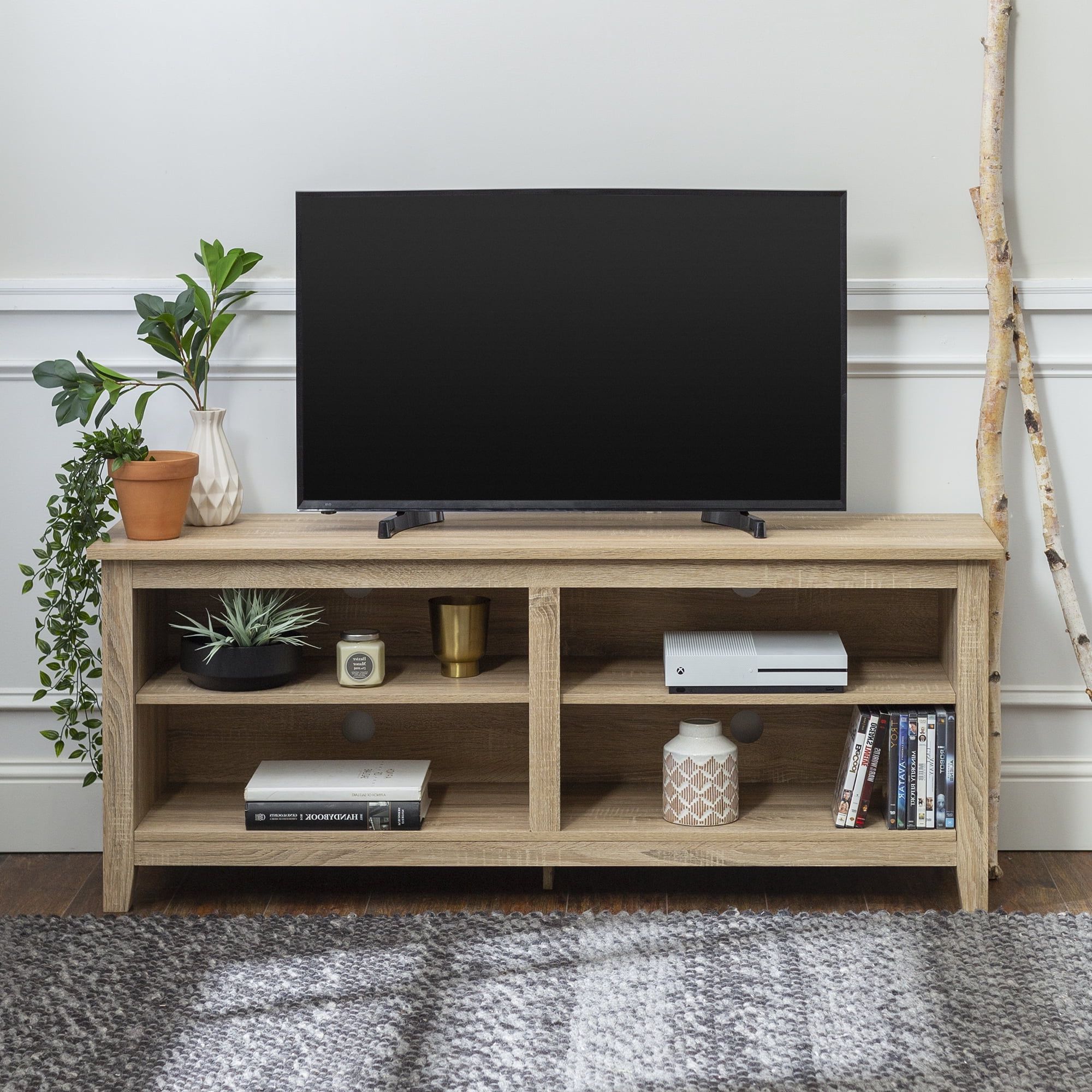 Recent Wood Tv Media Storage Stand For Tv's Up To 60", Multiple Finishes Inside Cafe Tv Stands With Storage (View 15 of 15)