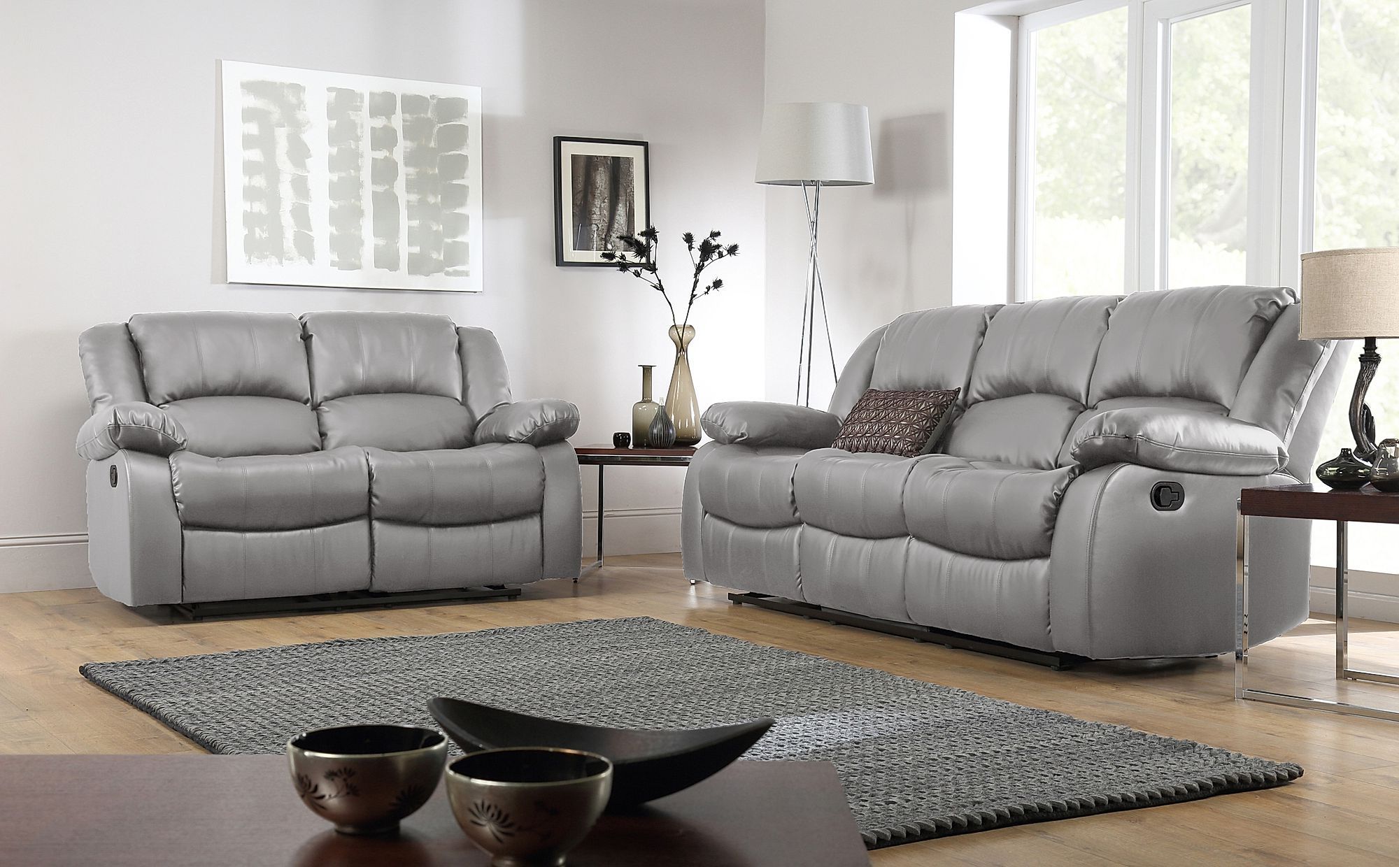 Reclining Sofa With Regard To Most Current Modern Light Grey Loveseat Sofas (View 8 of 15)