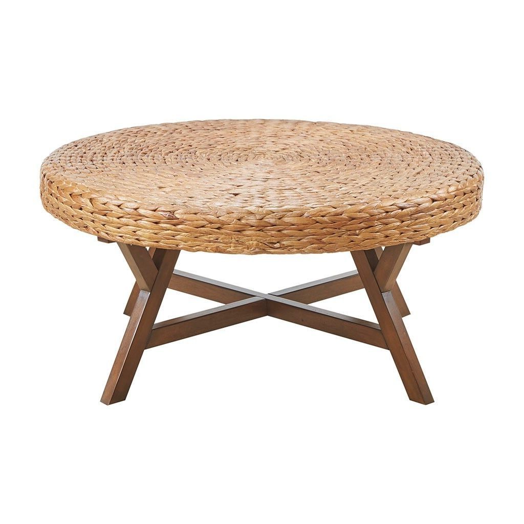 Seadrift Natural Woven Round Coffee Table (View 15 of 15)