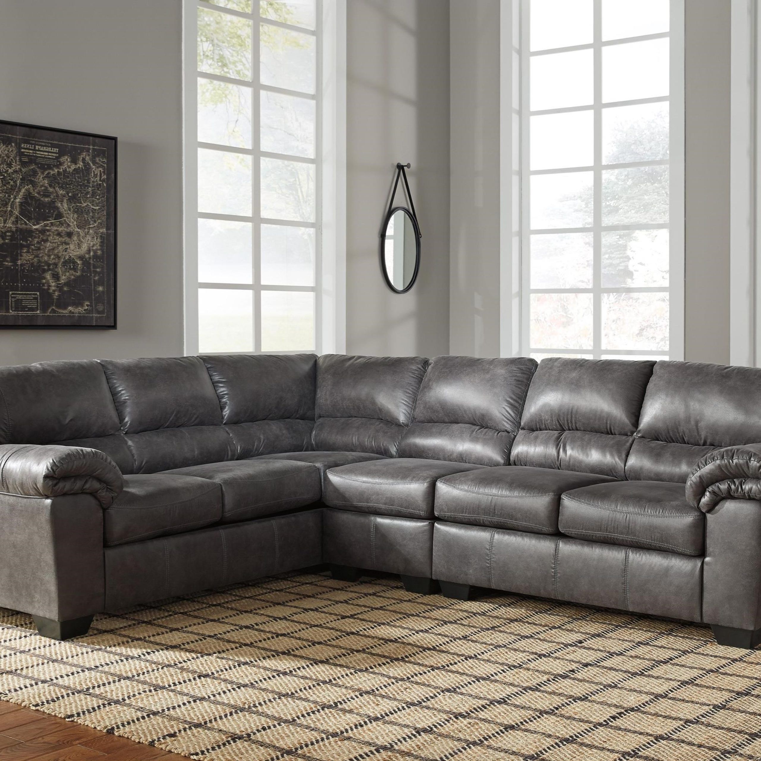 Signature Designashley Bladen 3 Piece Faux Leather Sectional Within Well Known 3 Piece Leather Sectional Sofa Sets (View 5 of 15)