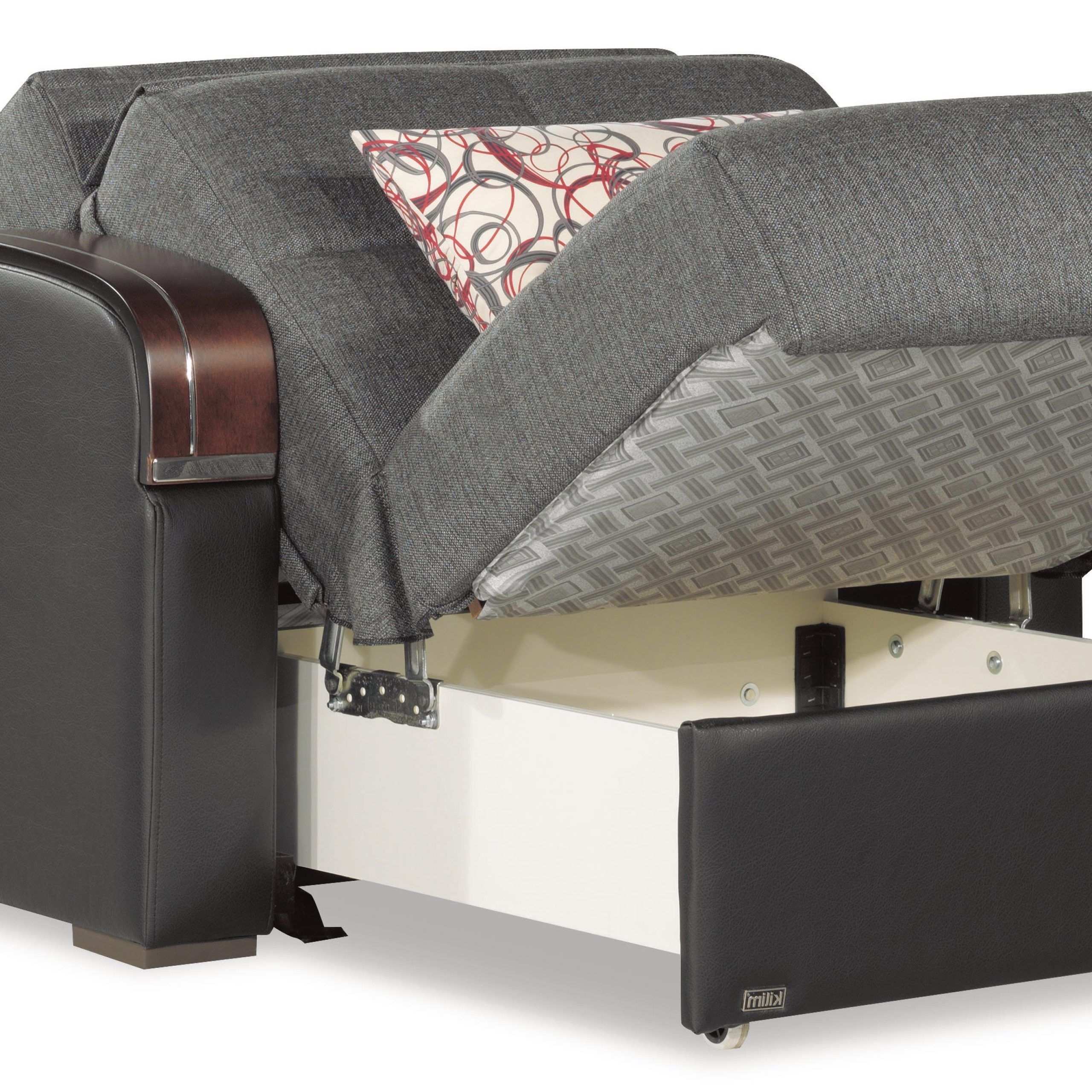 Sleep Plus Gray Convertible Chair Bedcasamode Throughout Well Known Convertible Light Gray Chair Beds (Photo 1 of 15)
